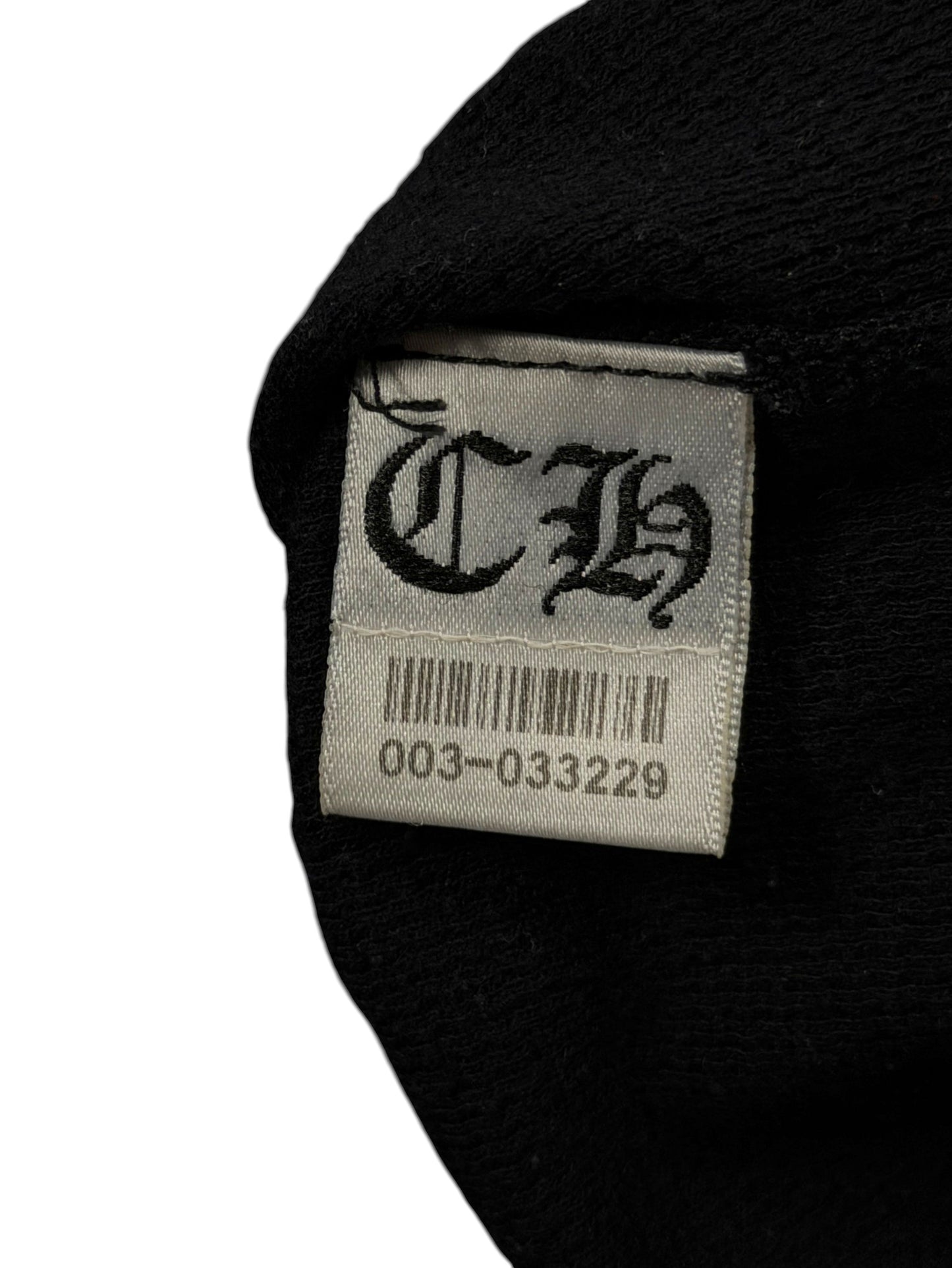 Chrome Hearts CH Woven Barcode Tag Black Waffle Knit Thermal