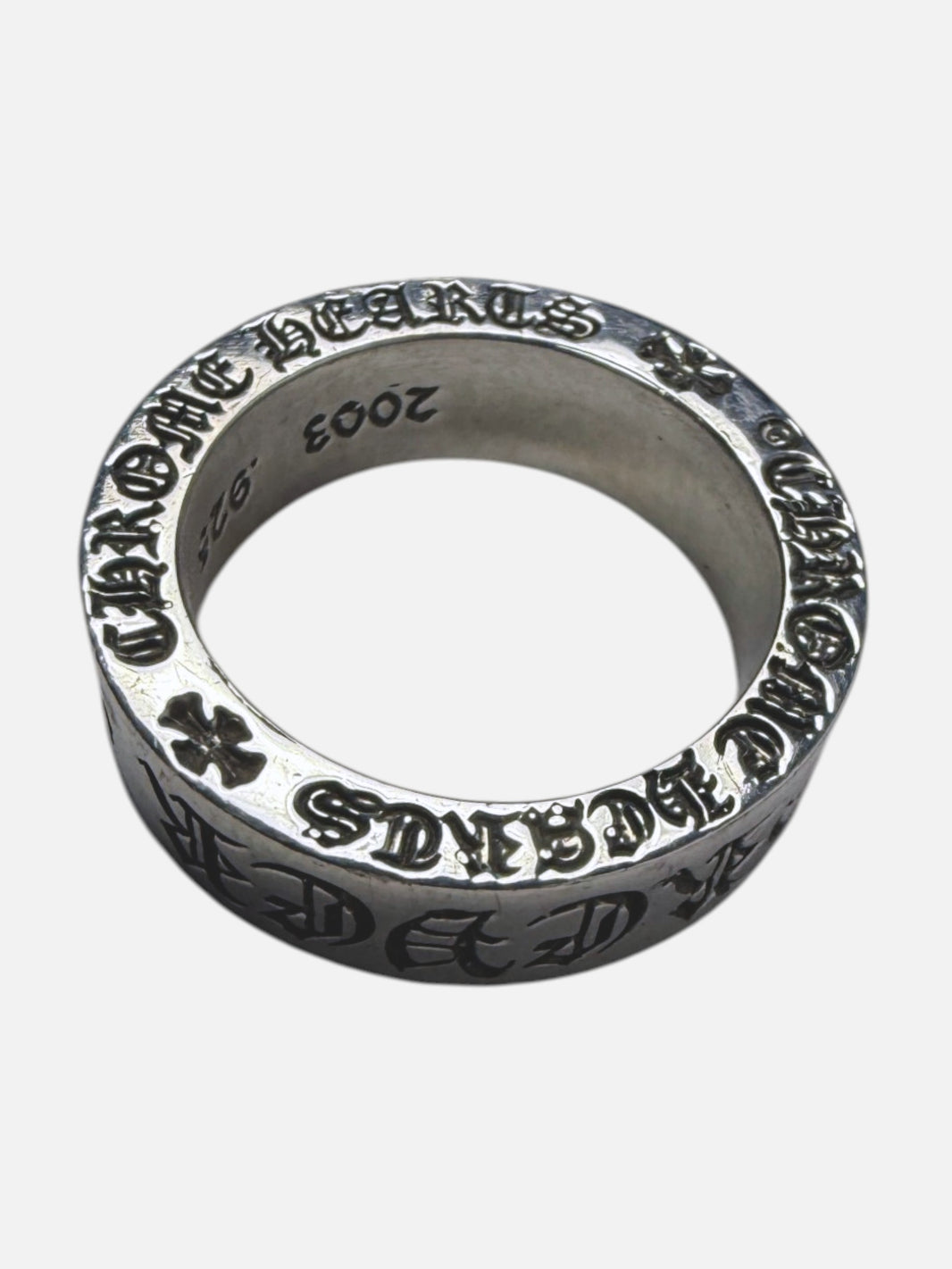 CH Plus Cross Motifs on Chrome Hearts Forever Spacer Ring Silver