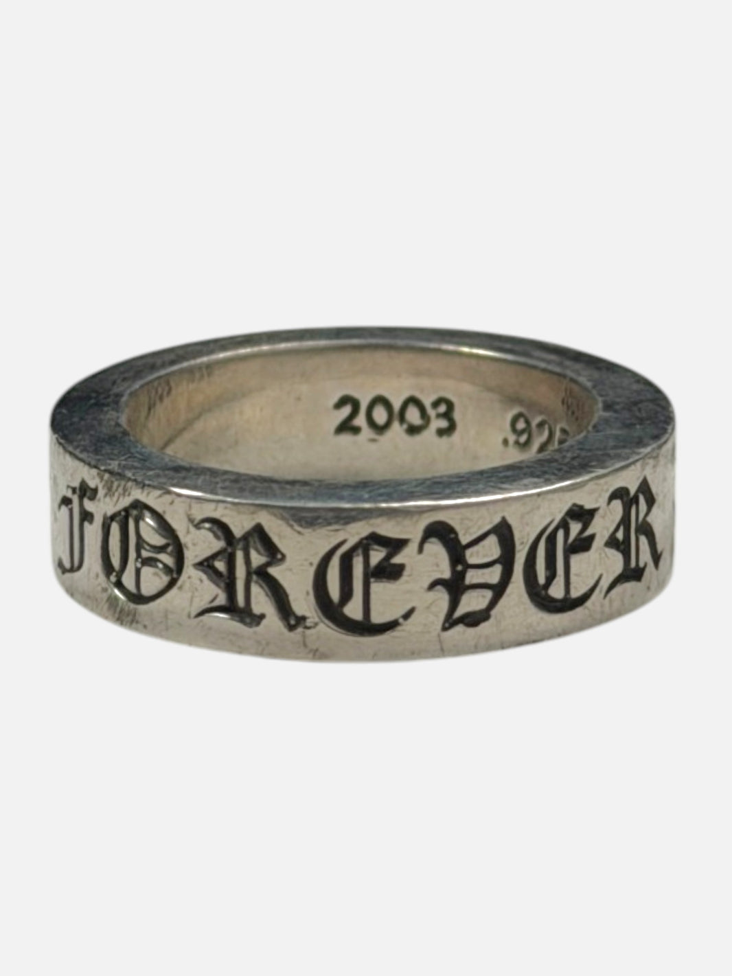 Forever Script Lettering Chrome Hearts 6mm Spacer Ring