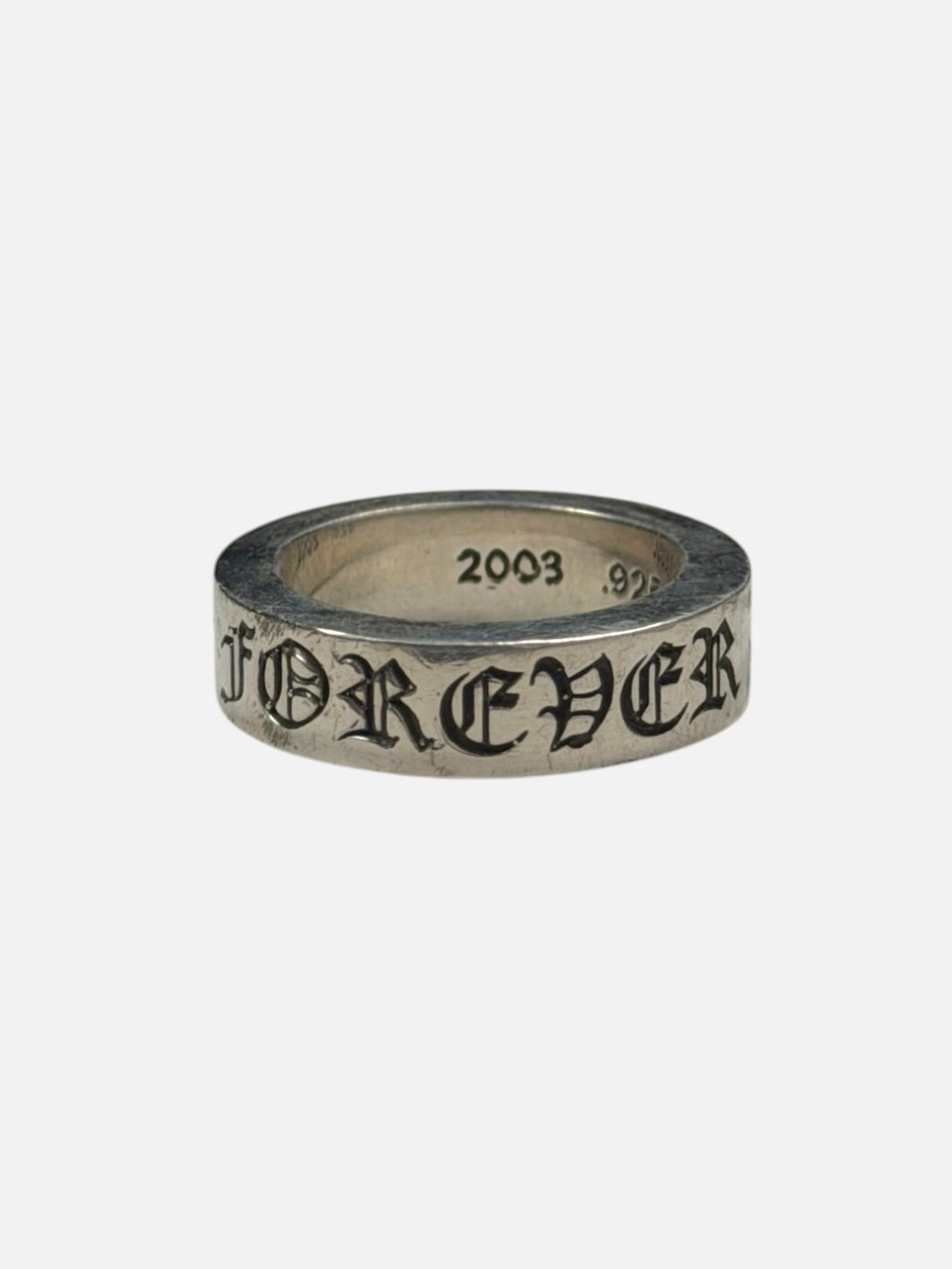 Forever Script Lettering Chrome Hearts 6mm Spacer Ring