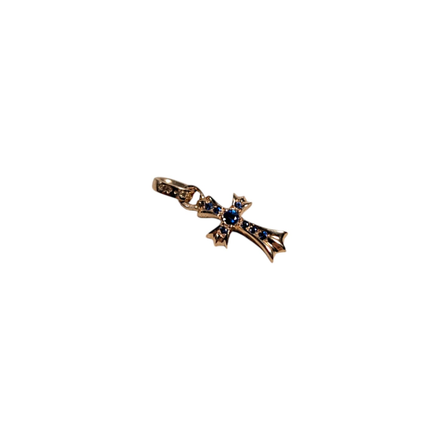 Blue Sapphire 22k Gold Baby Fat Pendant