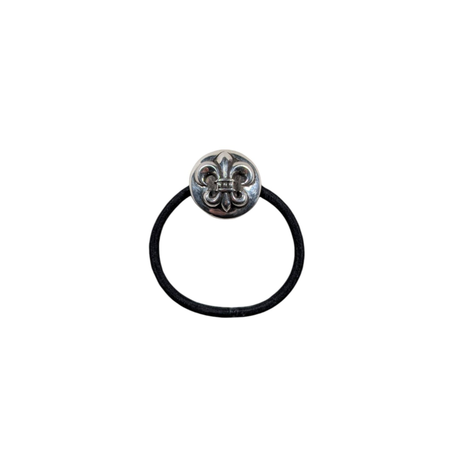 .925 Silver Fleur De Lis Hair Tie / Bracelet