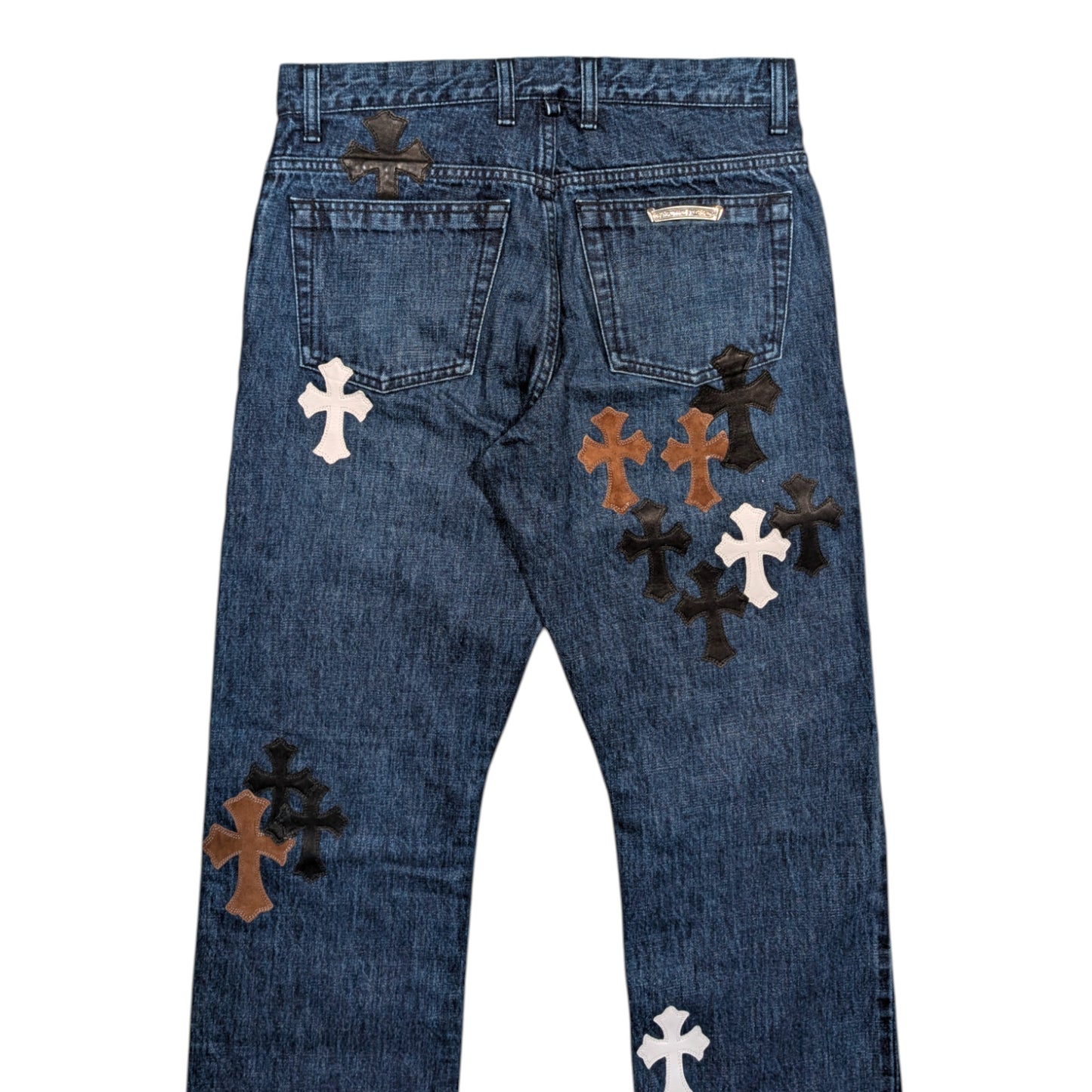 Fleur Knee Denim Cross Patch Jeans