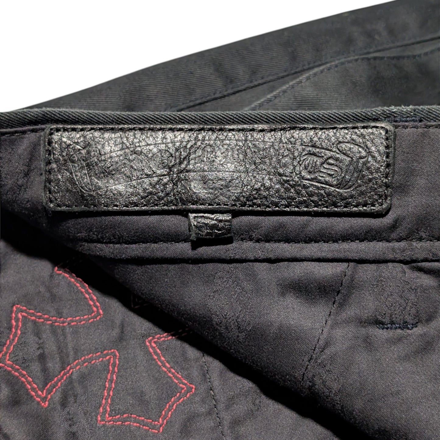 Red & Blue Cross Patch Chino Pants