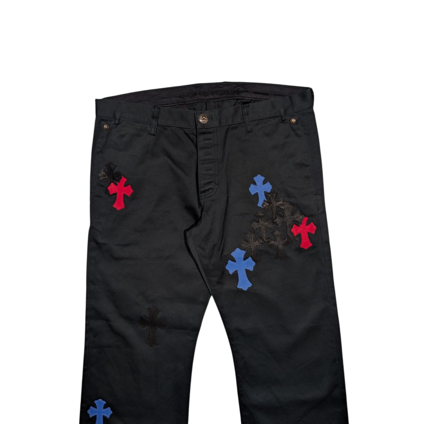 Red & Blue Cross Patch Chino Pants