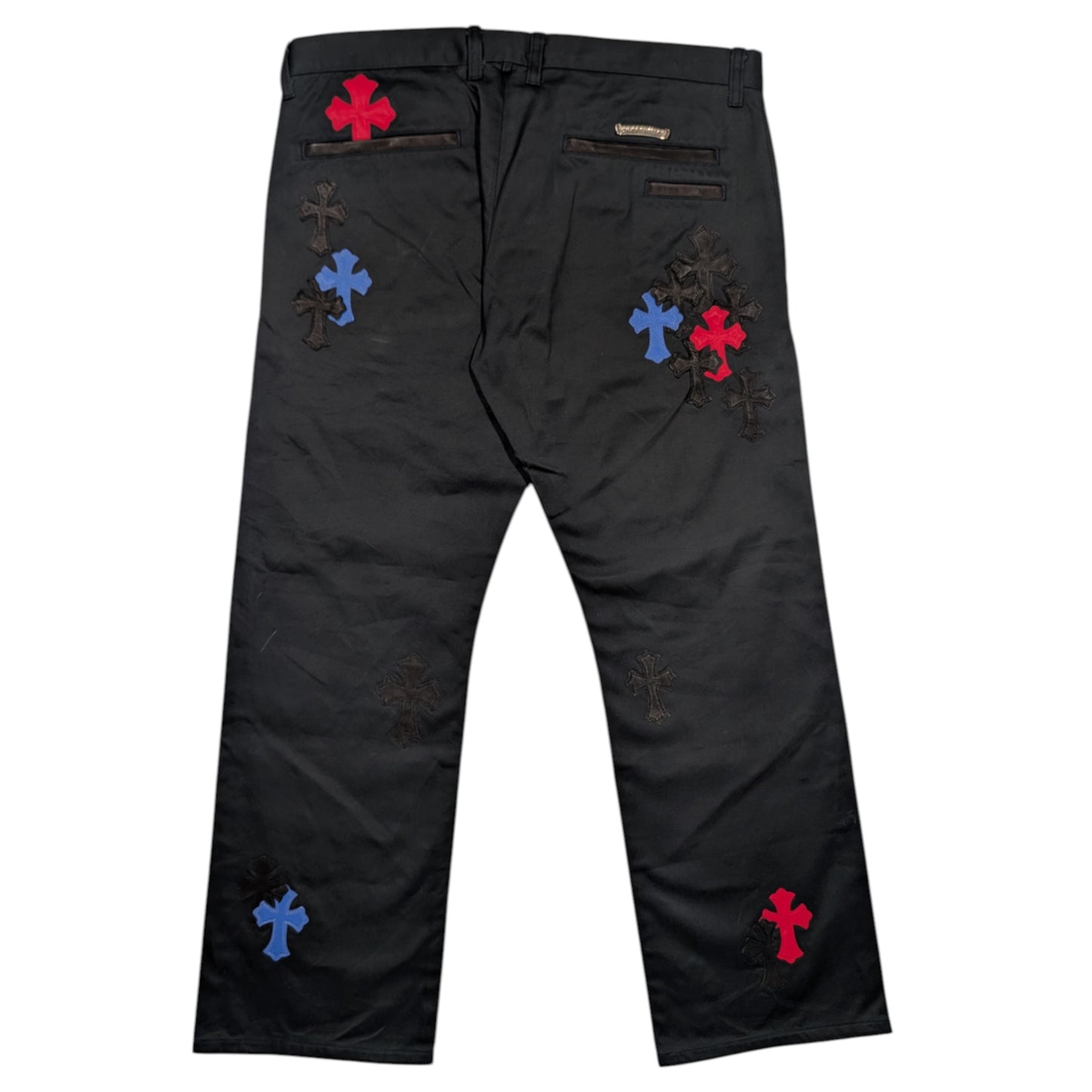 Red & Blue Cross Patch Chino Pants