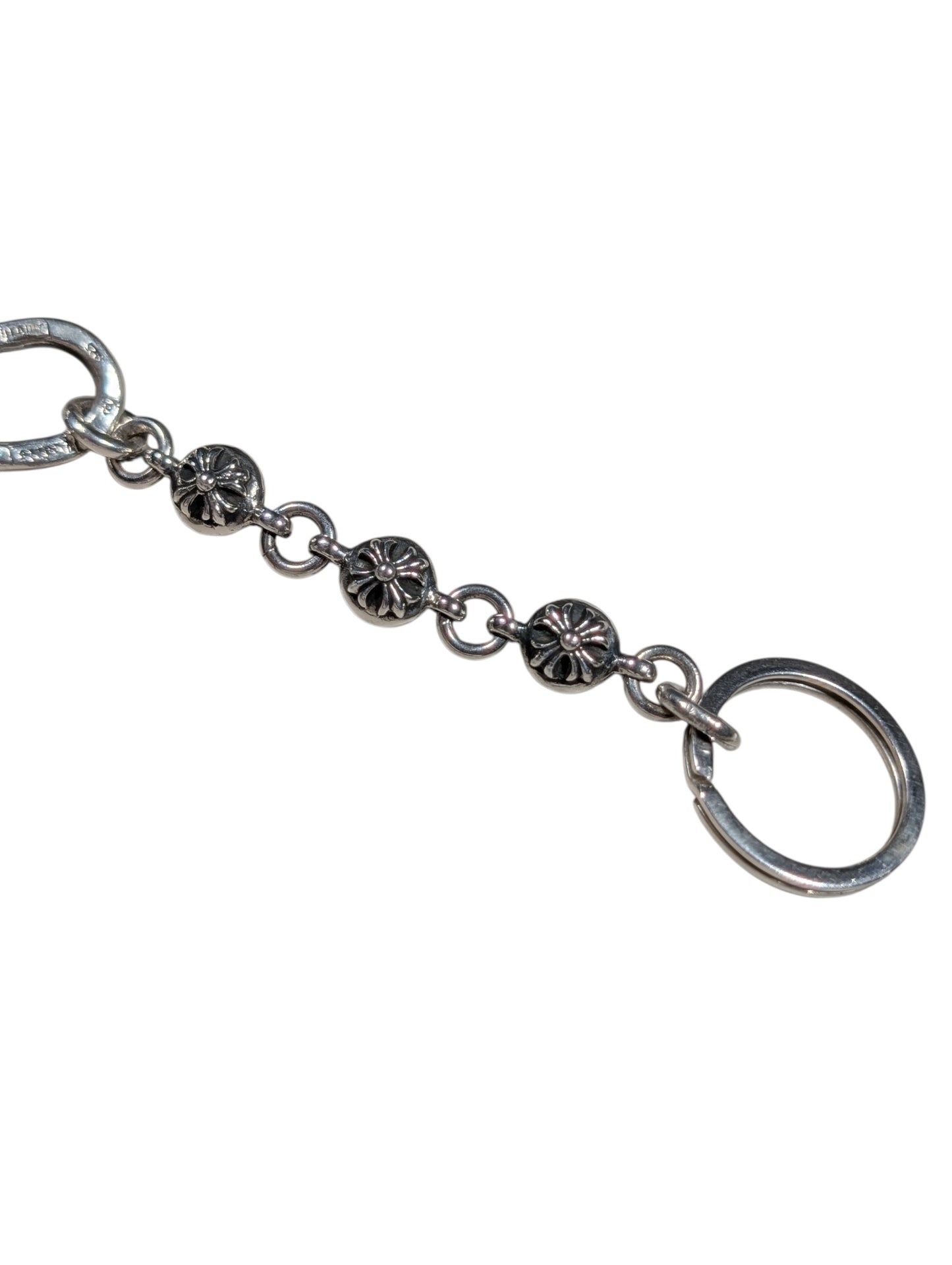 Crossball Keychain Clip Silver