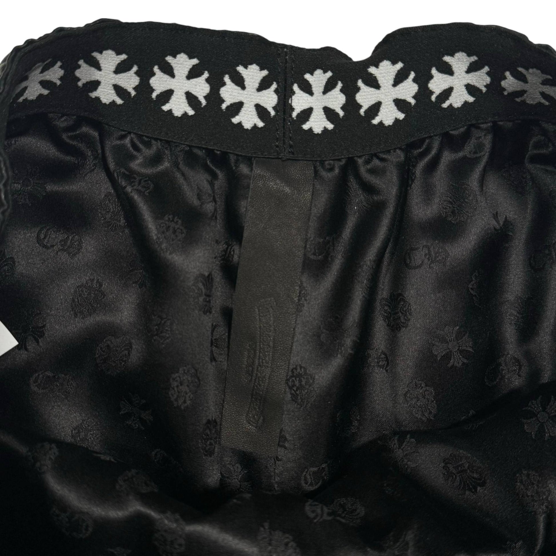 chrome hearts leather shorts