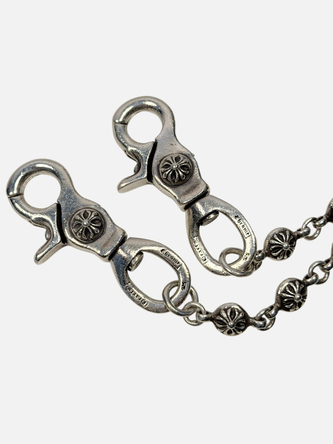Double Swivel Lobster Clasps Chrome Hearts Cross Ball Wallet Chain