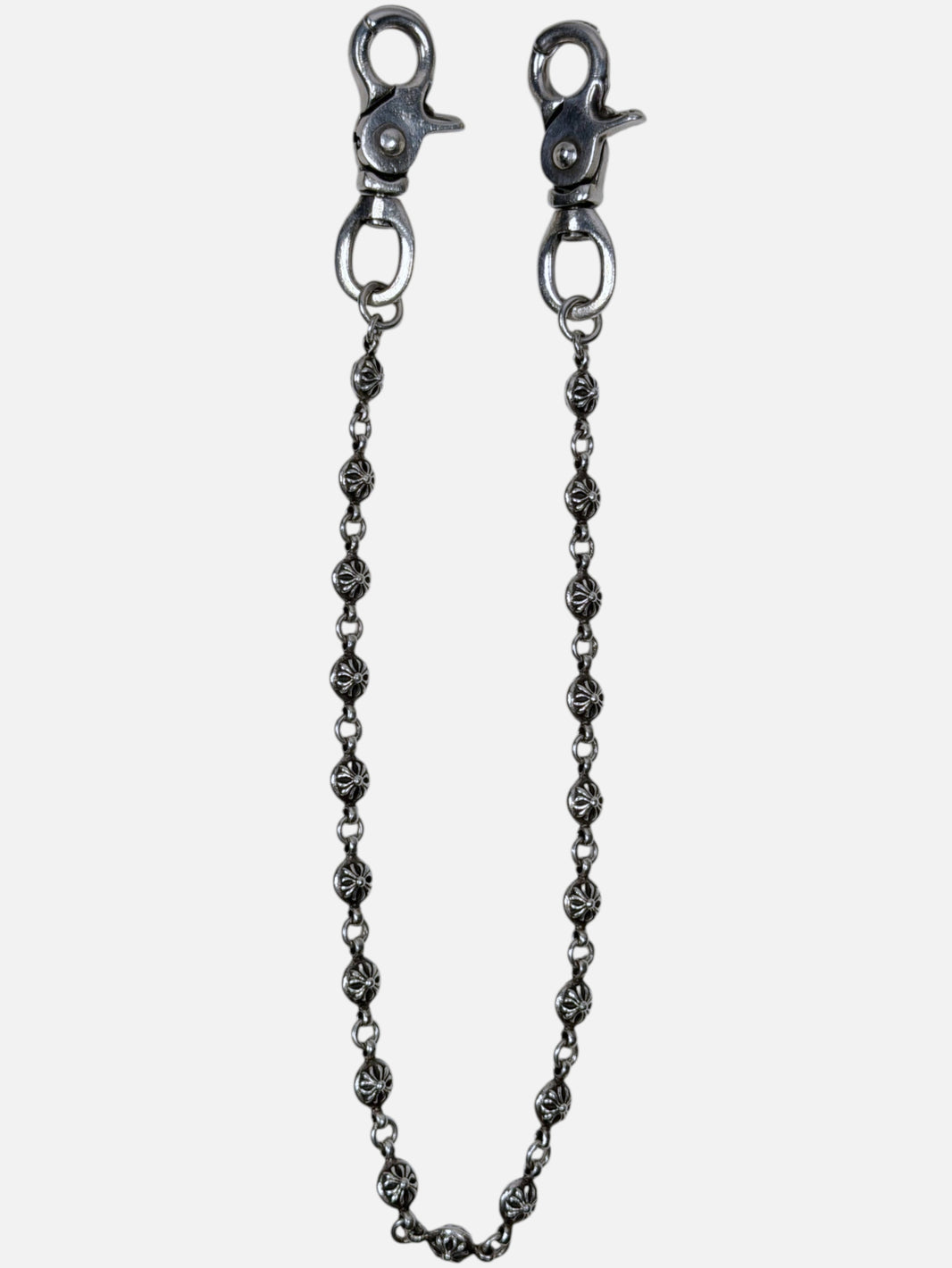 CH Long Cross Ball Wallet Chain Silver Double Clip