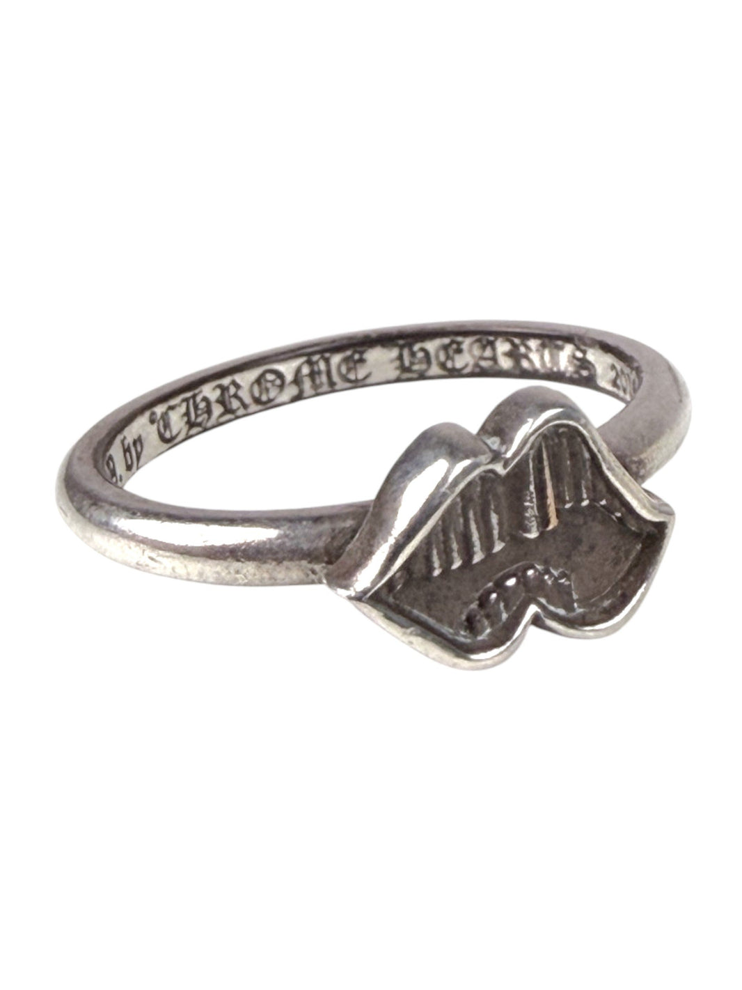 Chrome Hearts Matty Boy Sculpted Chomper Teeth Silver Ring