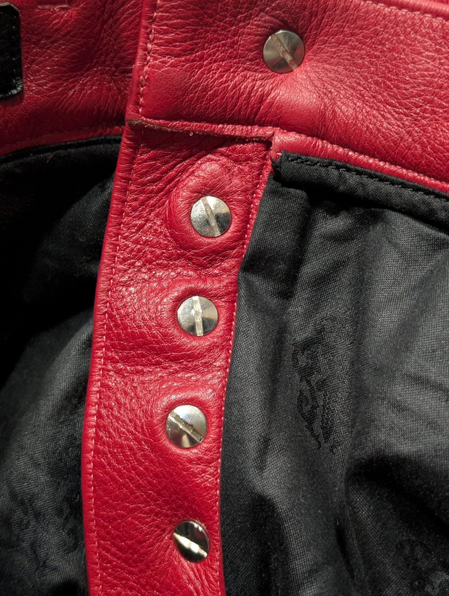 Young Thug CH Matty Boy Sex Records Red Leather Chino Pants