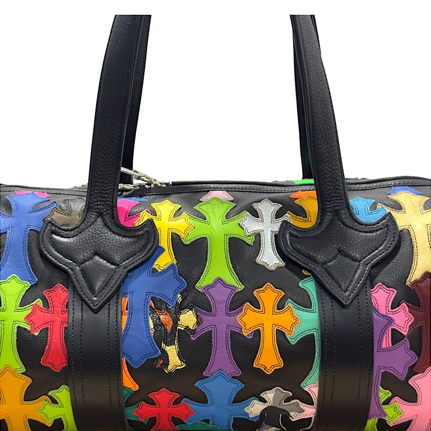 1/1 Multi Color Cross Patch Tiny Duffle