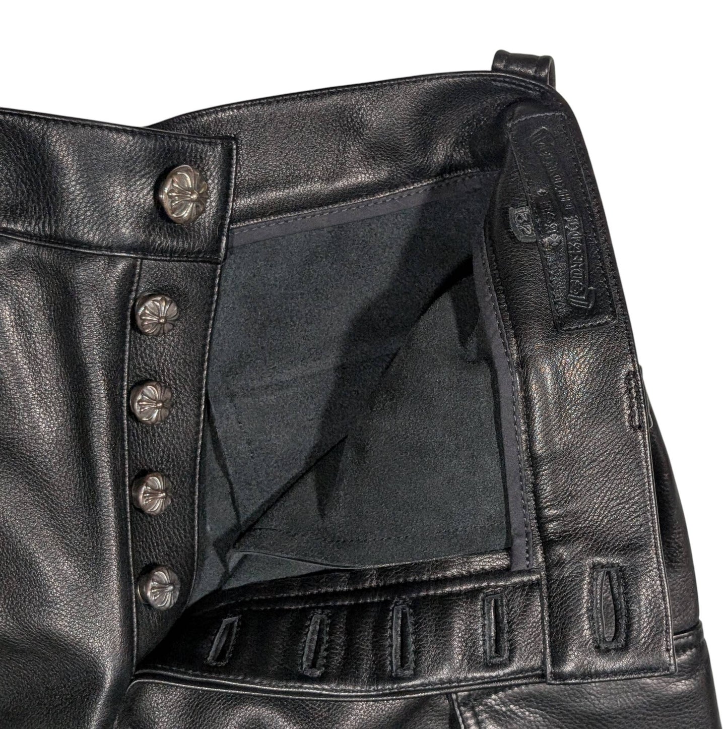 chrome hearts leather pants