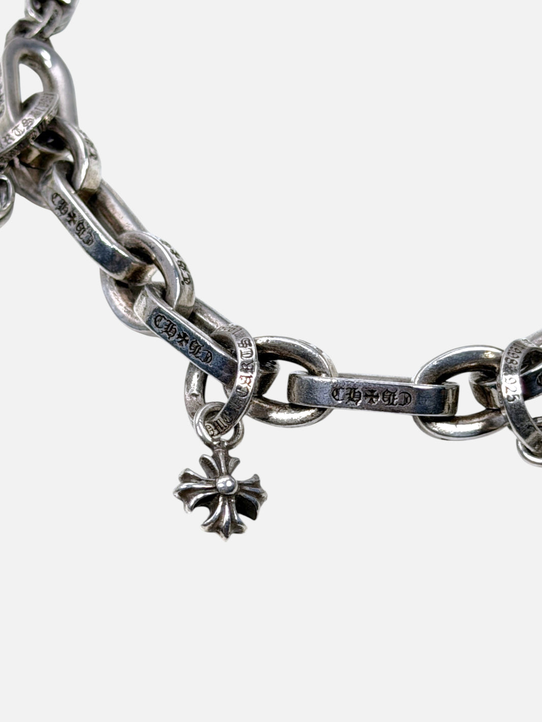 CH Plus Charm on Chrome Hearts .925 Silver Paper Chain