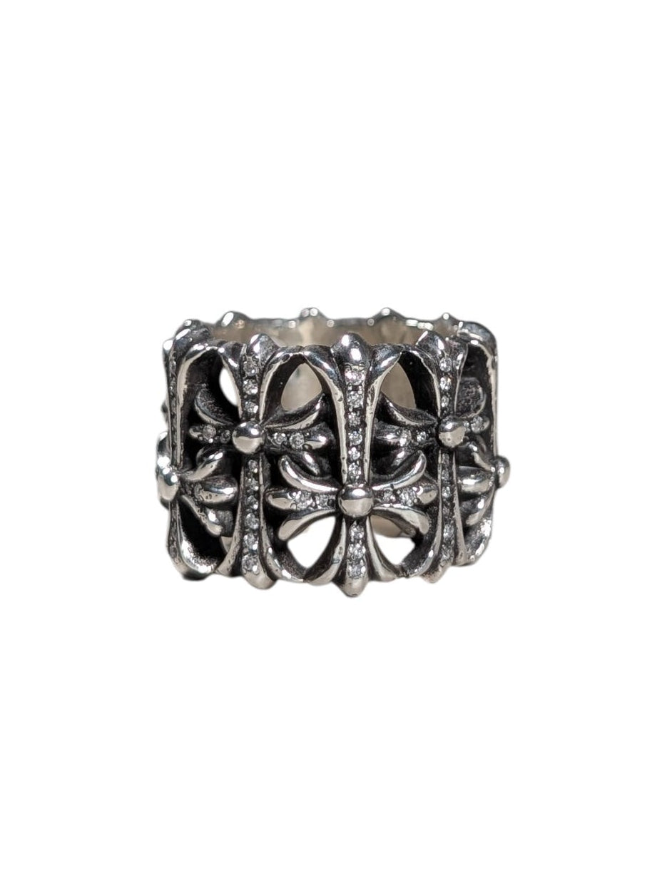 Diamond Cemetery Cross Ring