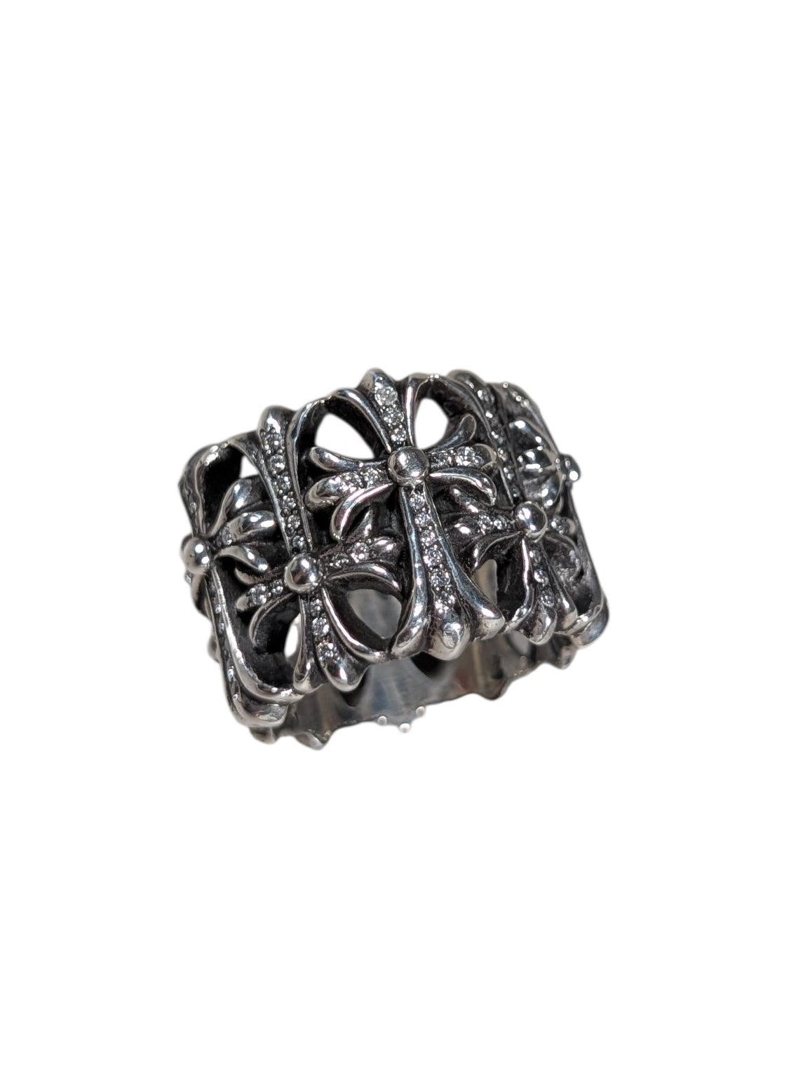 Diamond Cemetery Cross Ring