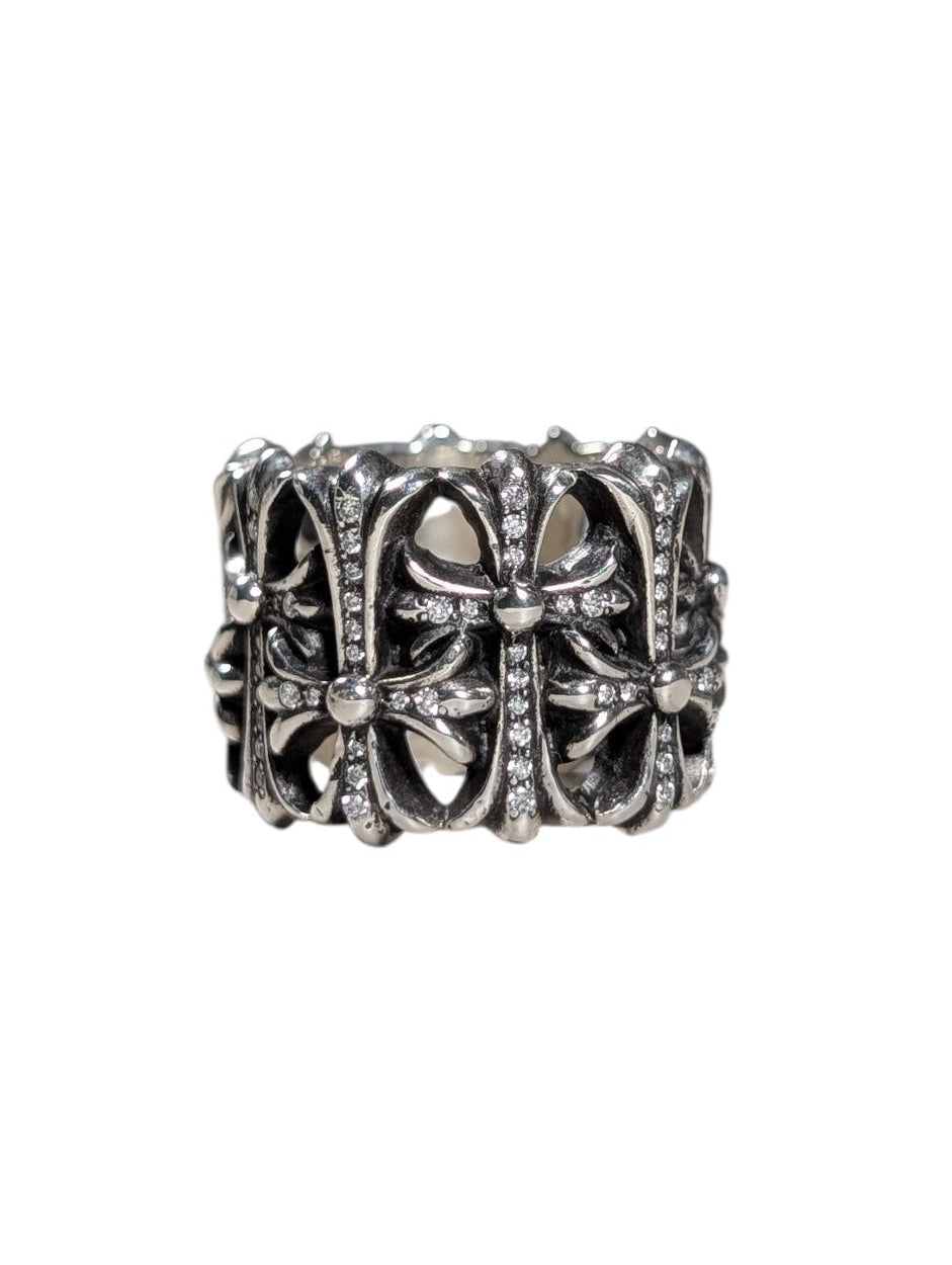 Diamond Cemetery Cross Ring