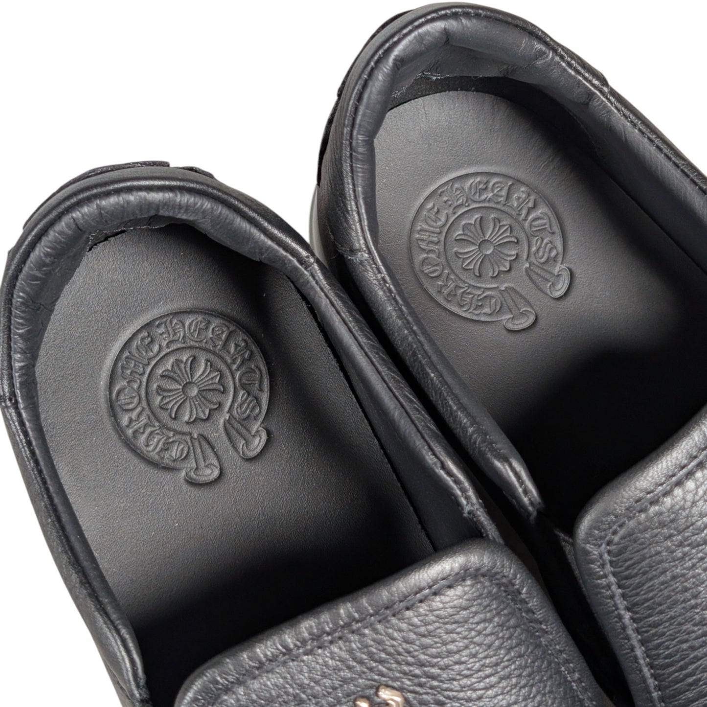 Chrome Hearts CH Leather Slip On Sneakers Authenticated Designer