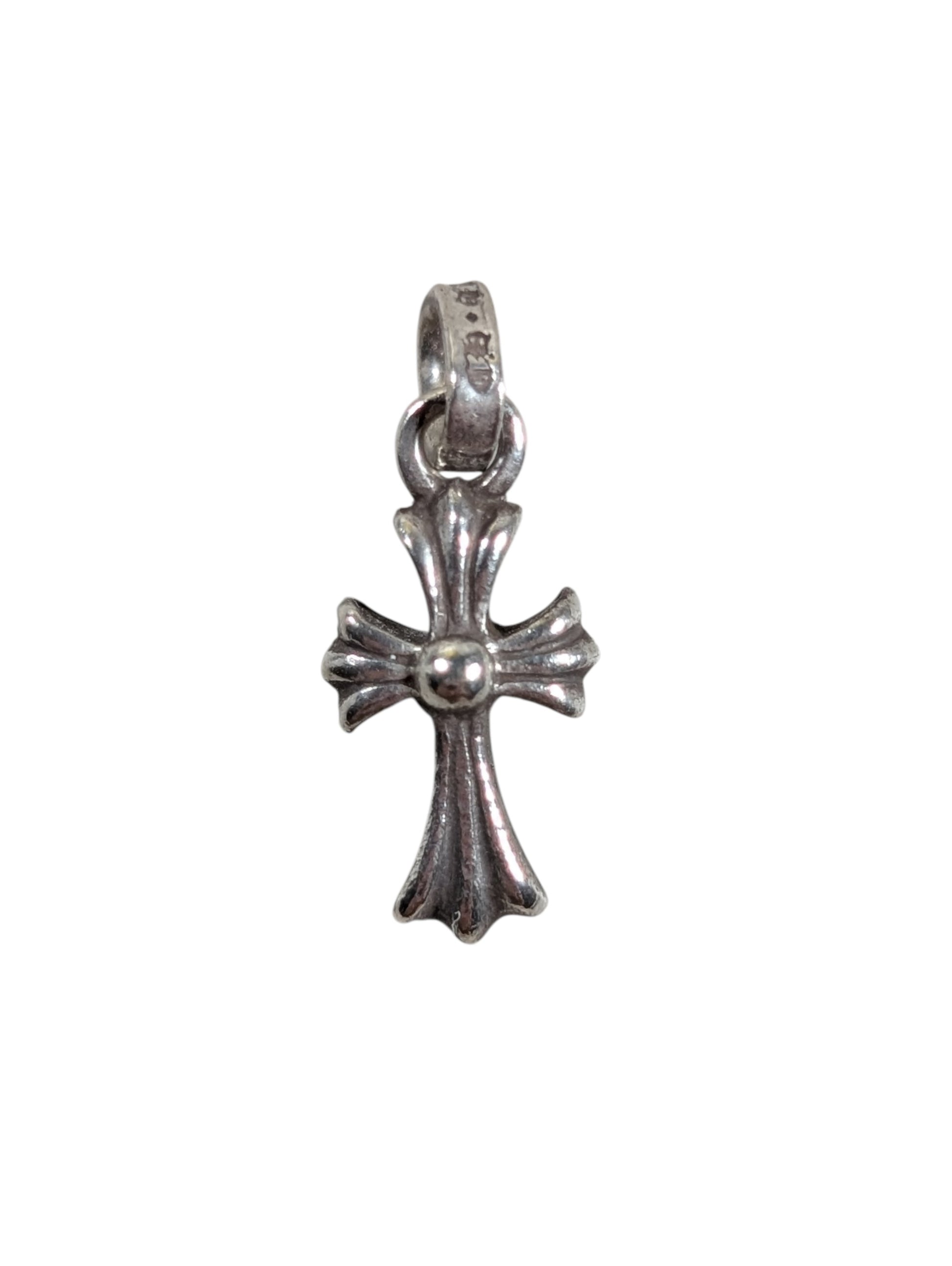 chrome hearts babyfat cross pendant charm sterling silver 925 back view jewelry accessory