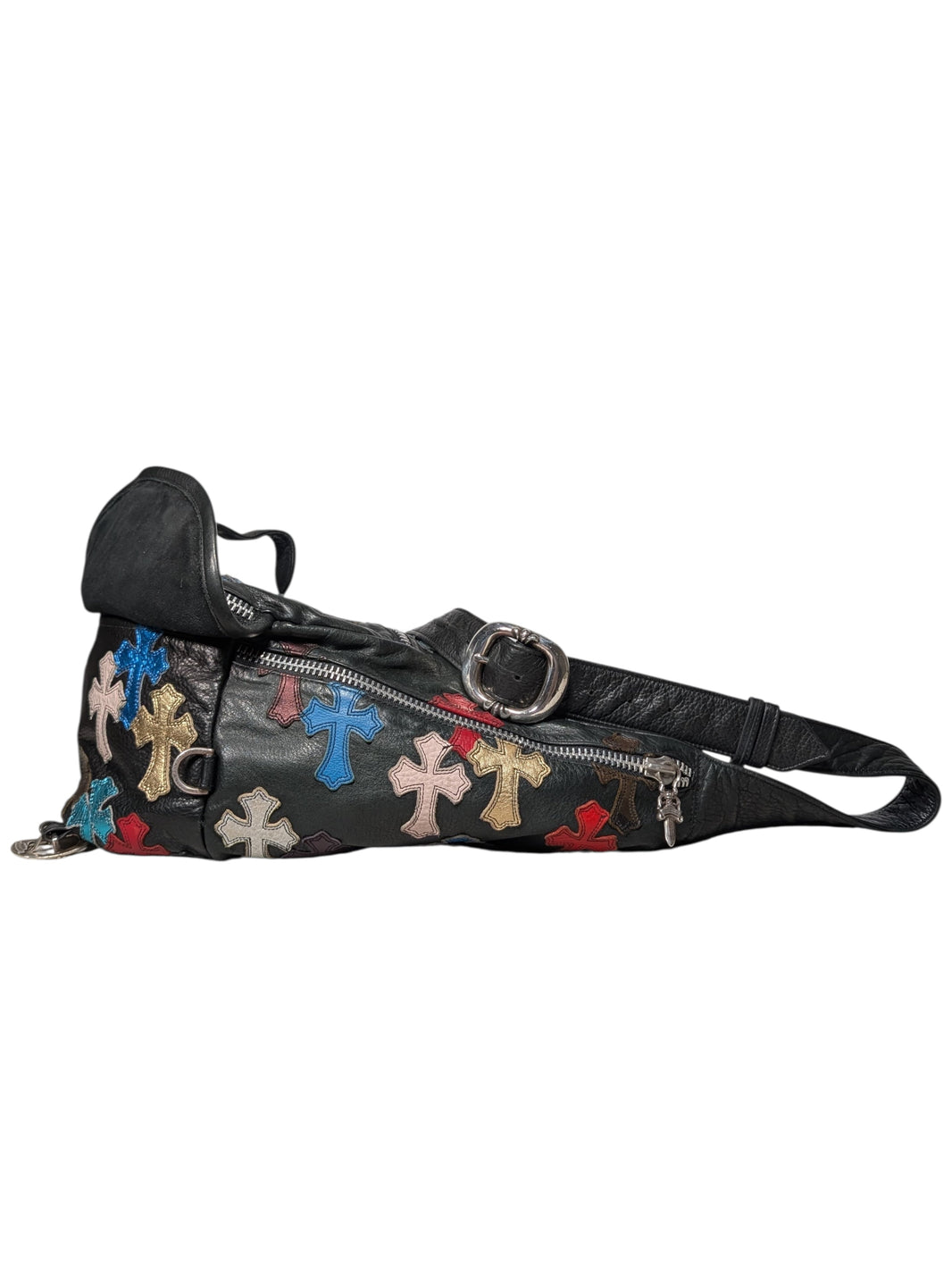 Chrome Hearts Snat Pack XL Multicolor Cross Patch Bag Sterling Silver Hardware