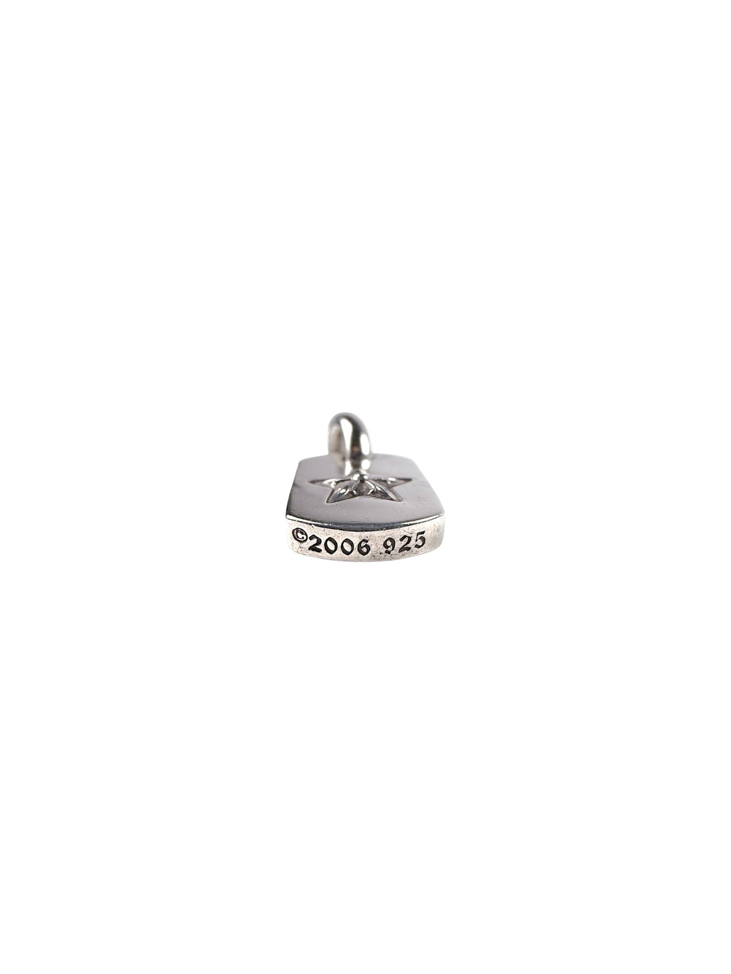 Sterling Silver Chrome Hearts Star Pendant Engraved Motif