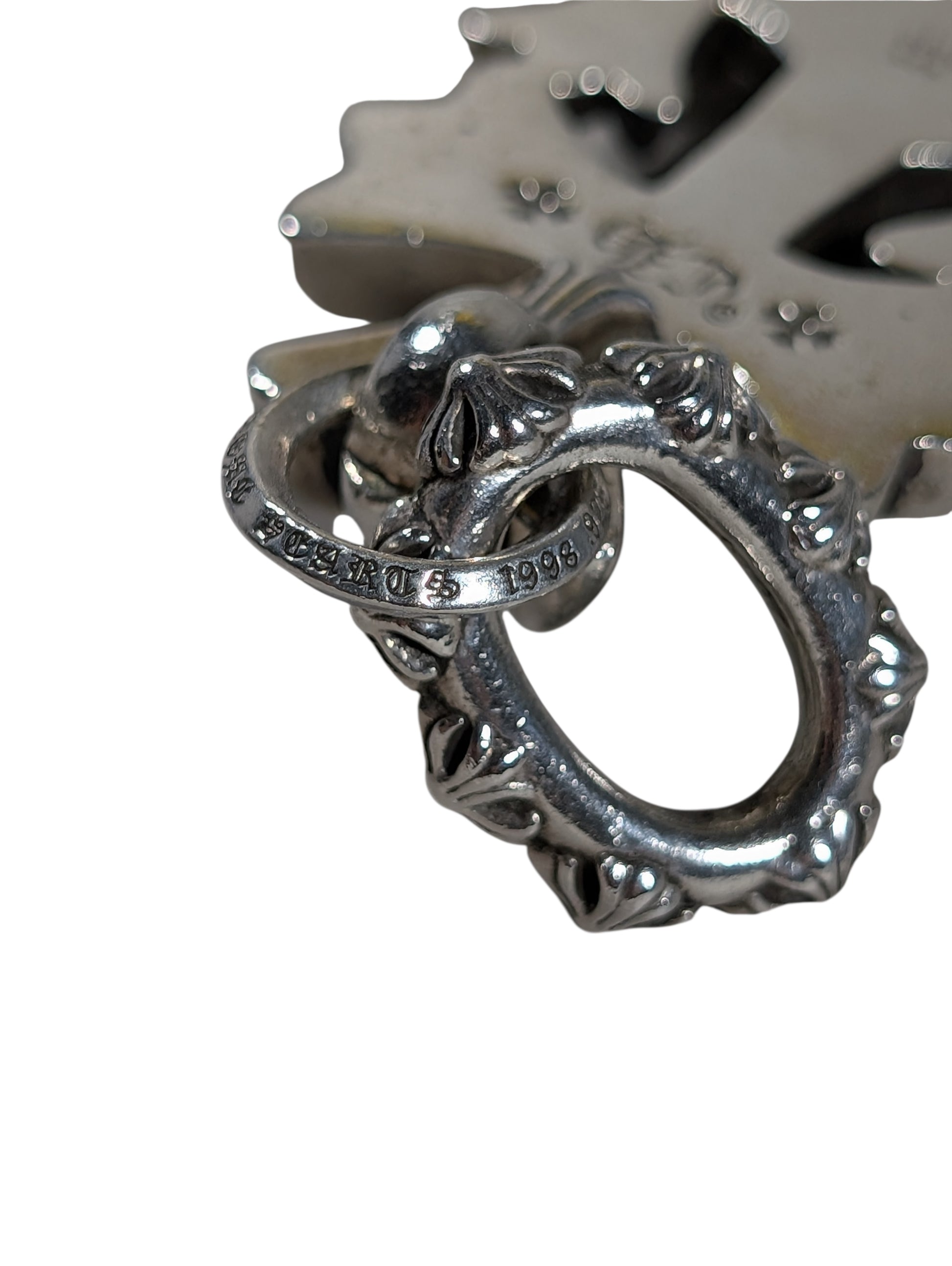 chrome hearts triple cross pendant charm detail sterling silver 925 luxury collectible