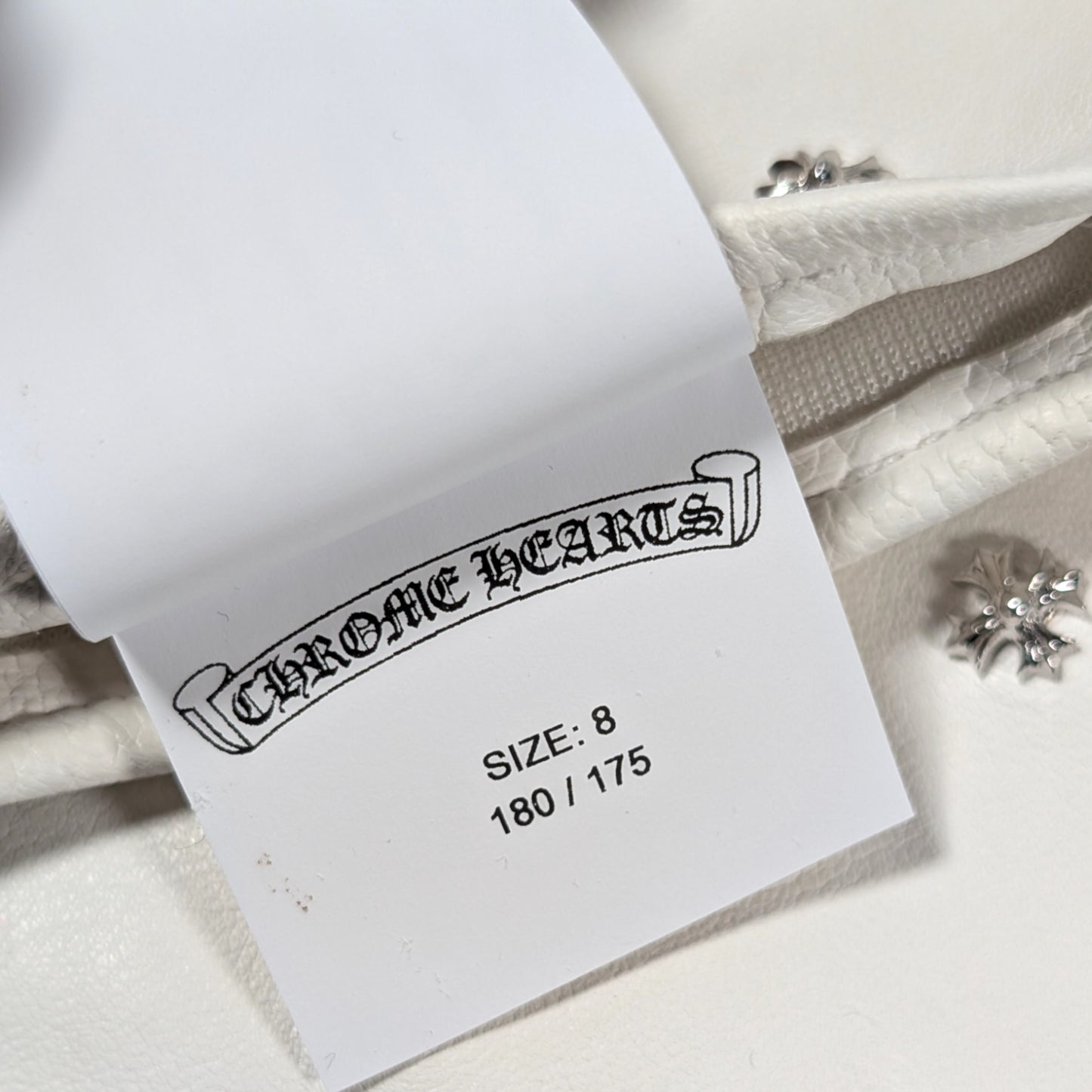 VIP Custom Leather CH Plus Silver Stud Gloves