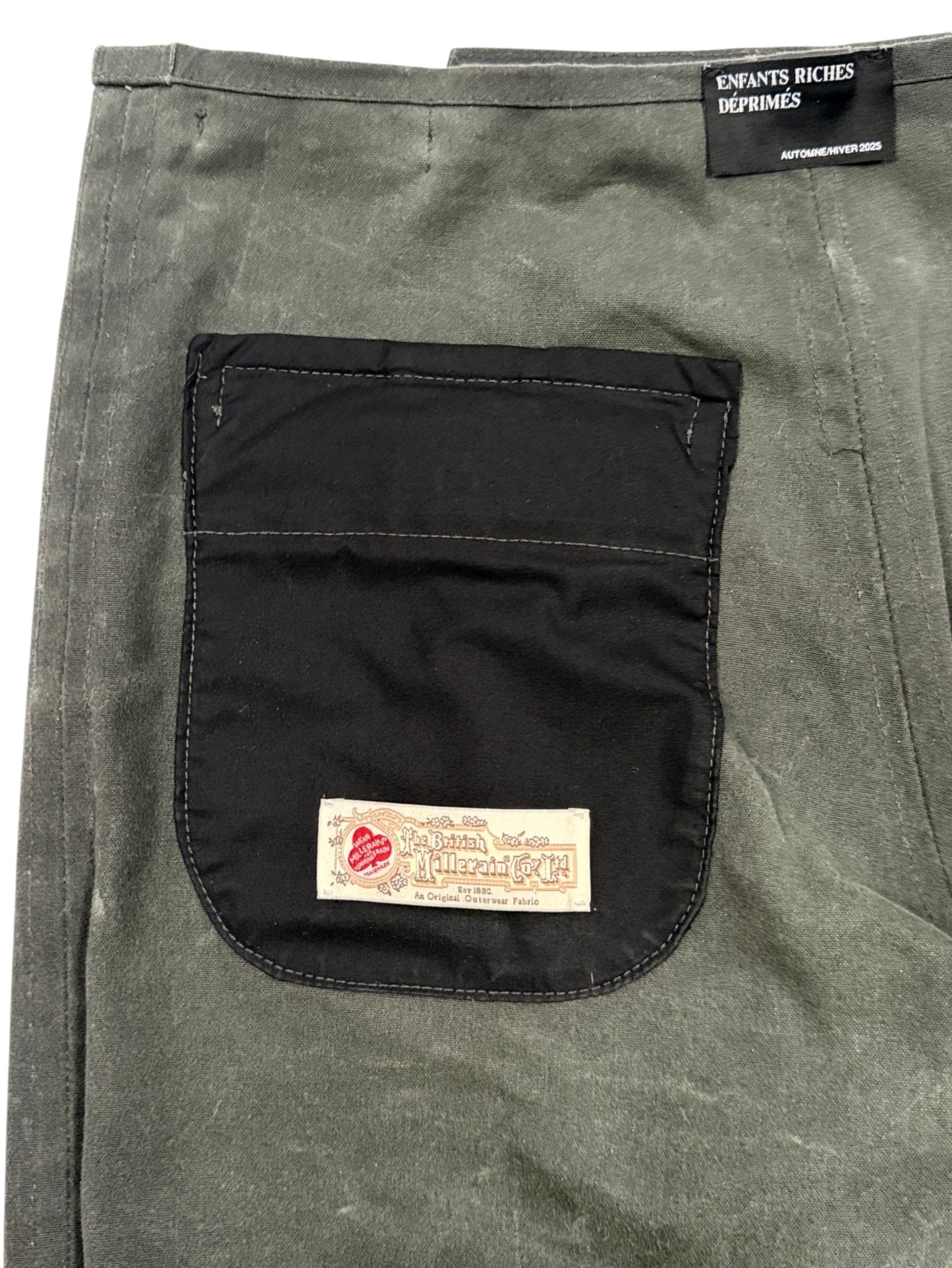 British Millerain waxed cotton rear welt pocket Enfants Riches Déprimés Fireman Pants