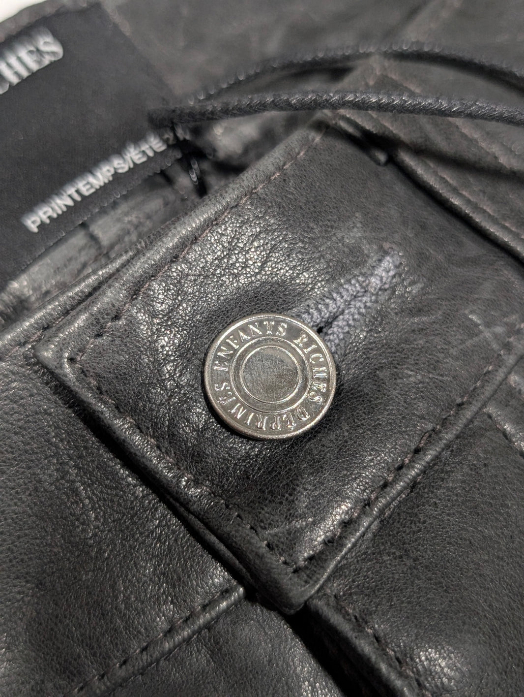 Enfants Riches Déprimés Leather Double Knee Pants Authenticated Designer