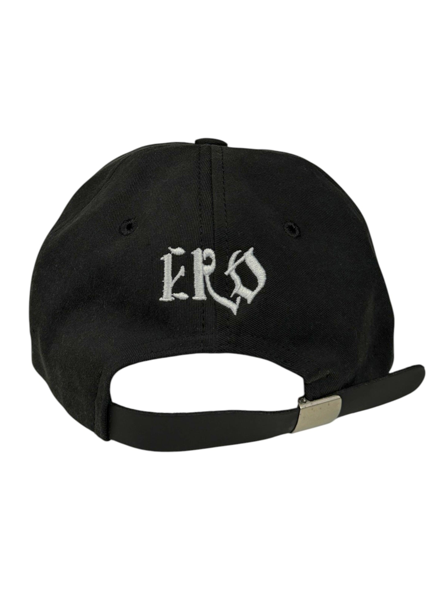 Gothic ERD embroidery on black cotton Moscow exclusive Enfants Riches Déprimés NA cap