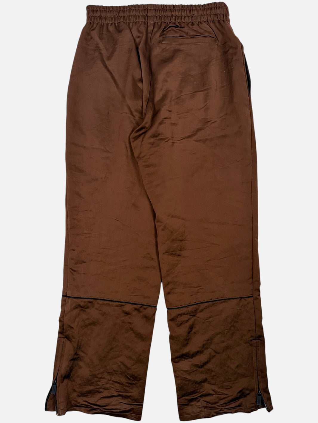 Brown Satin Enfants Riches Déprimés Track Pants Zip Ankle Cuffs