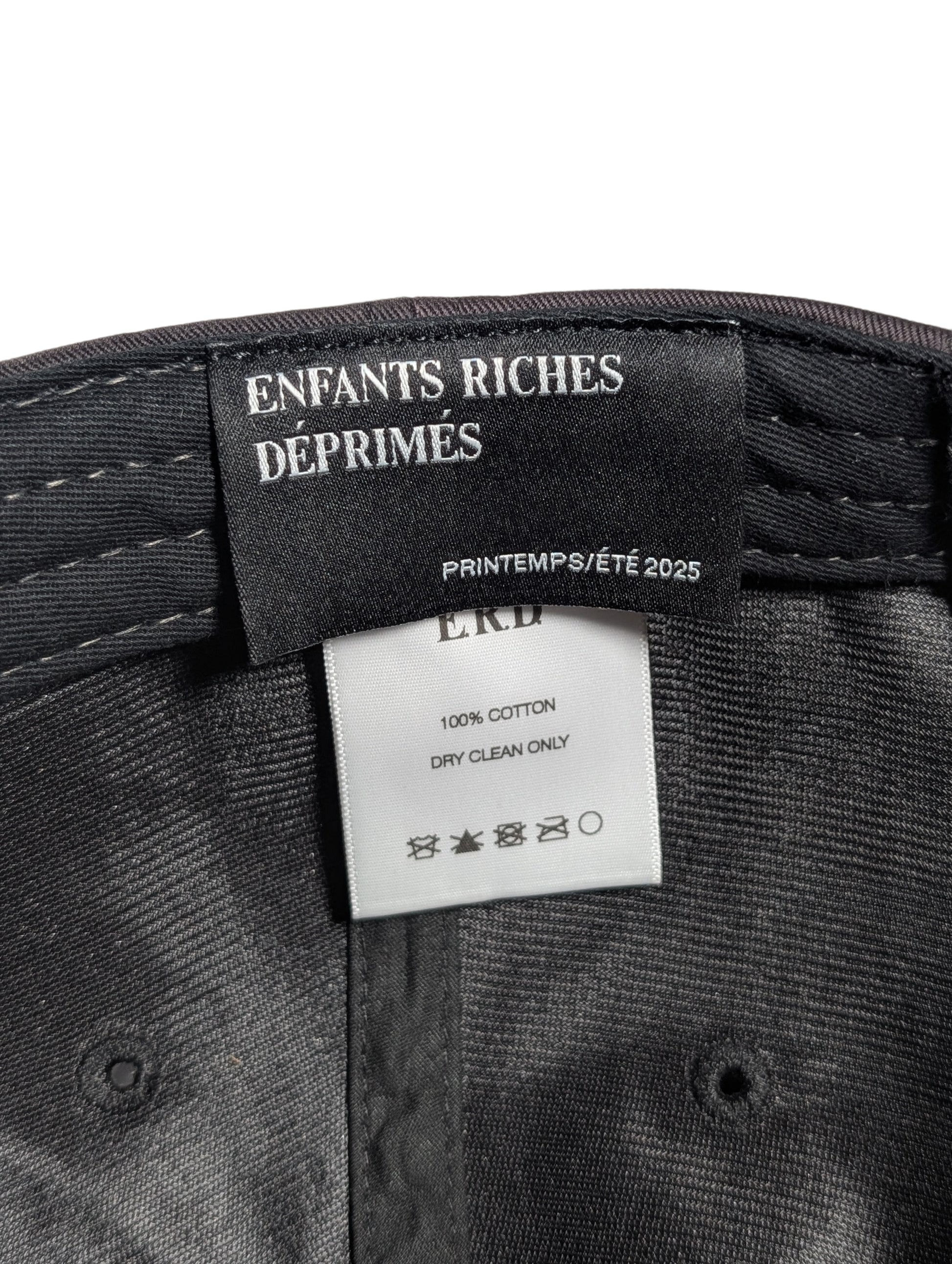 enfants riches deprimes erd less than zero hat adjustable leather strap metal buckle made in usa brand tag