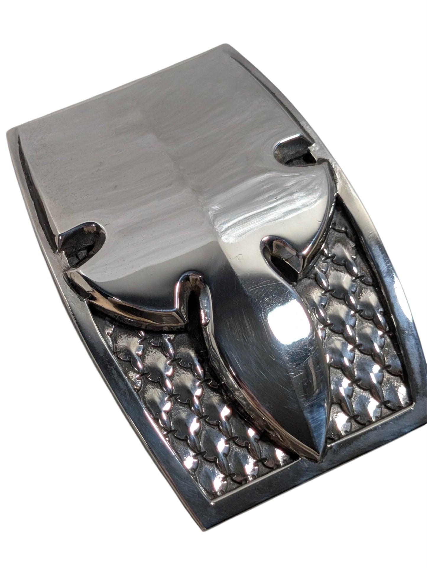 chrome hearts fleur knee belt buckle detail sterling silver accessory rare jewelry fashion
