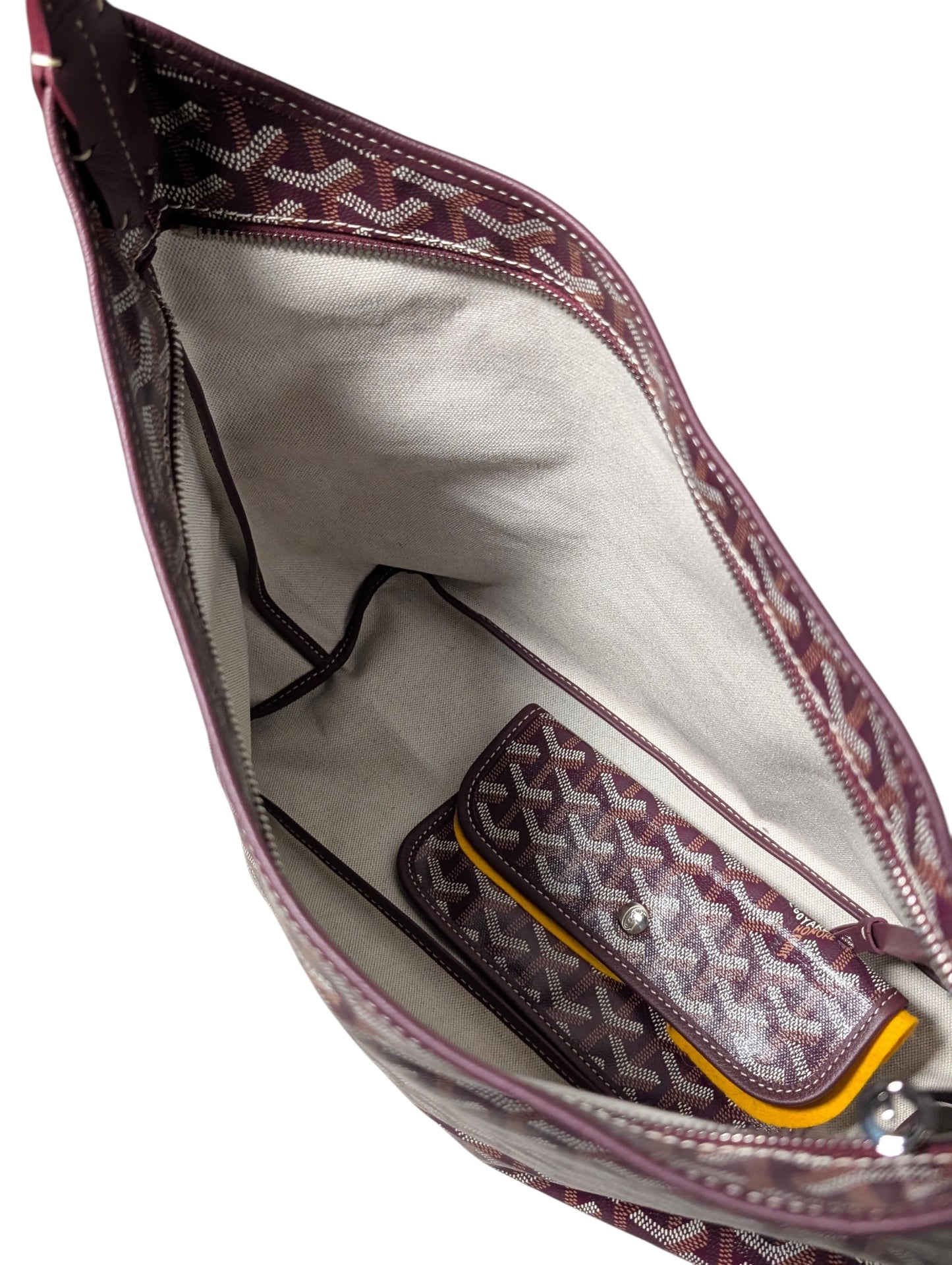 Boheme Hobo Zipper Tote Bag Burgundy
