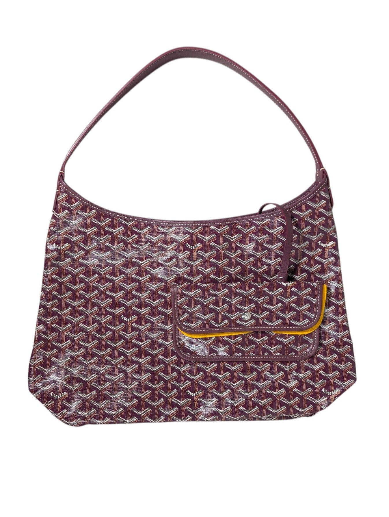 Boheme Hobo Zipper Tote Bag Burgundy