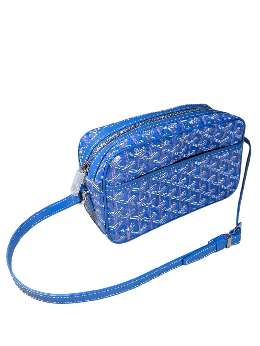 Goyard Sky Blue Cap-Vert PM Cross Body Camera Bag Verified YP Collective