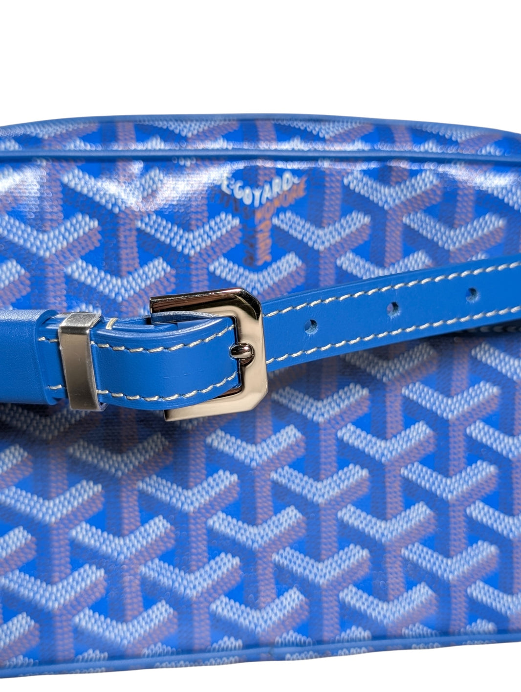 Goyard Sky Blue Cap-Vert PM Cross Body Camera Bag Authenticated Designer