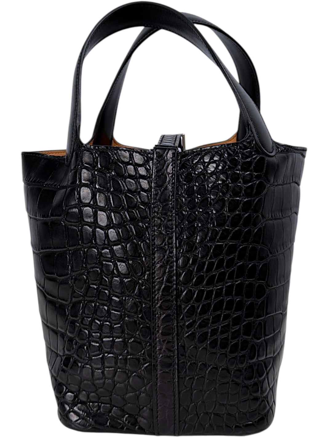 Black Alligator Hermes Picotin 18 Handbag Palladium Hardware