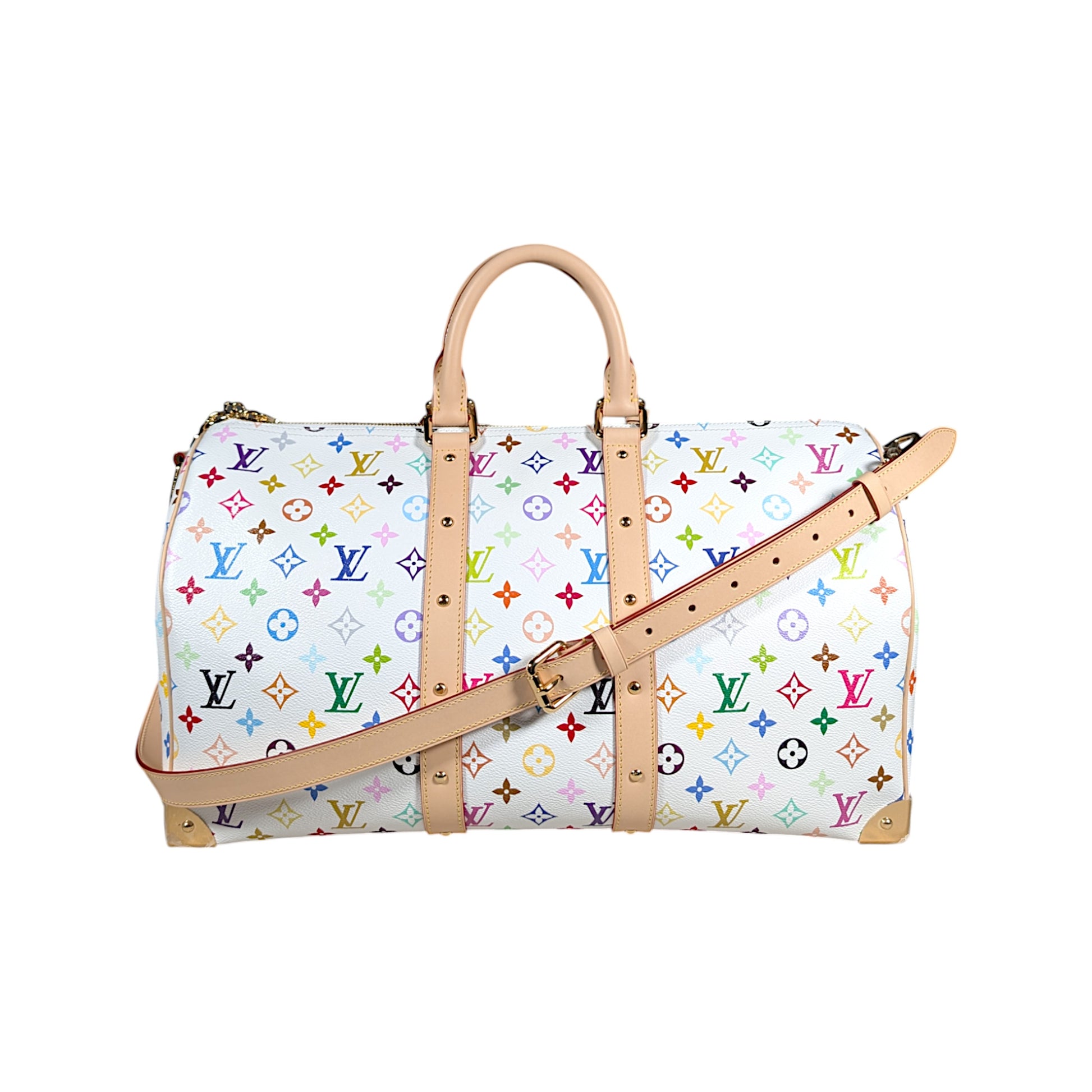 louis vuitton x takashi murakami keepall duffle bag