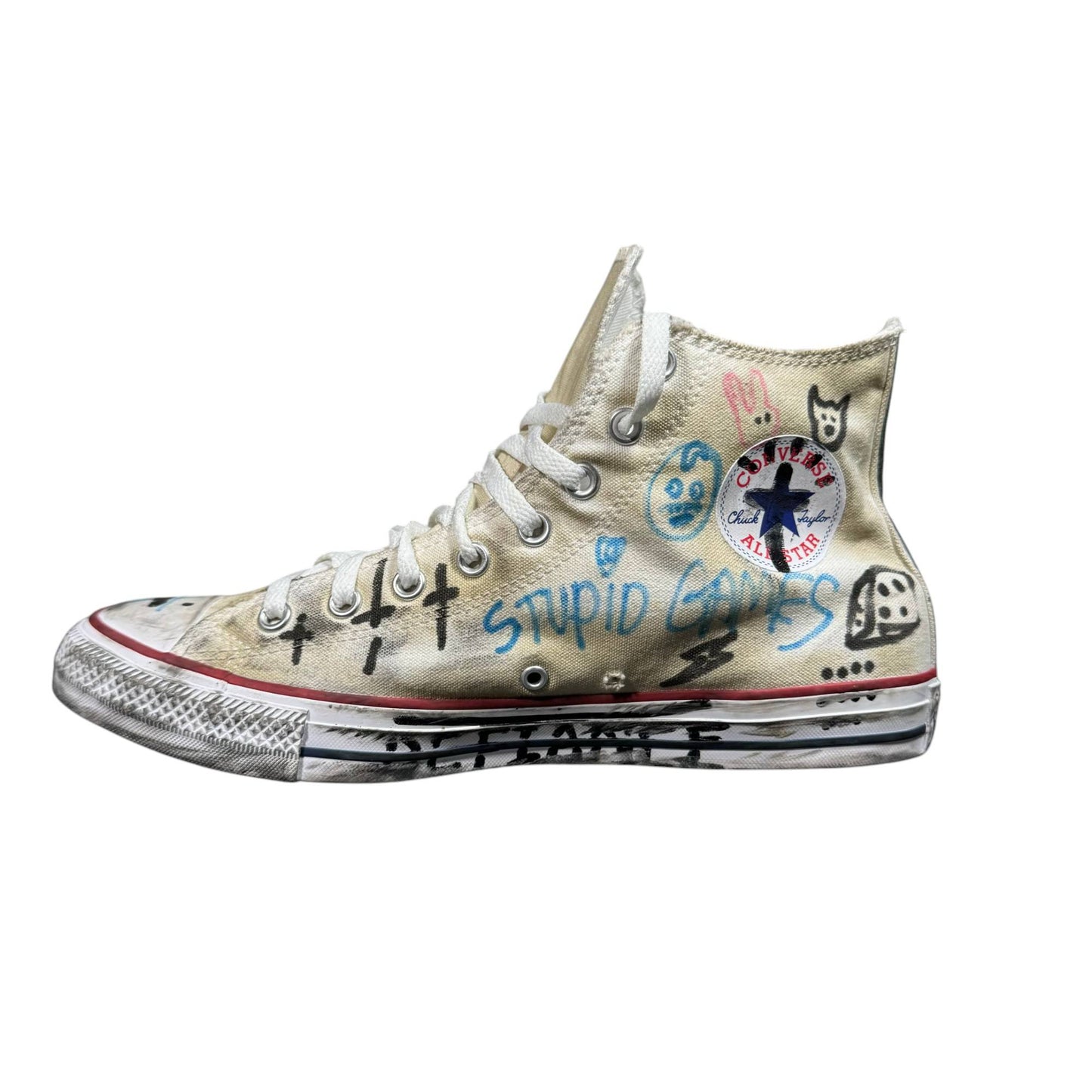 1/1 Art Basel Hand Drawn by James Franco Paly Converse Edition 1