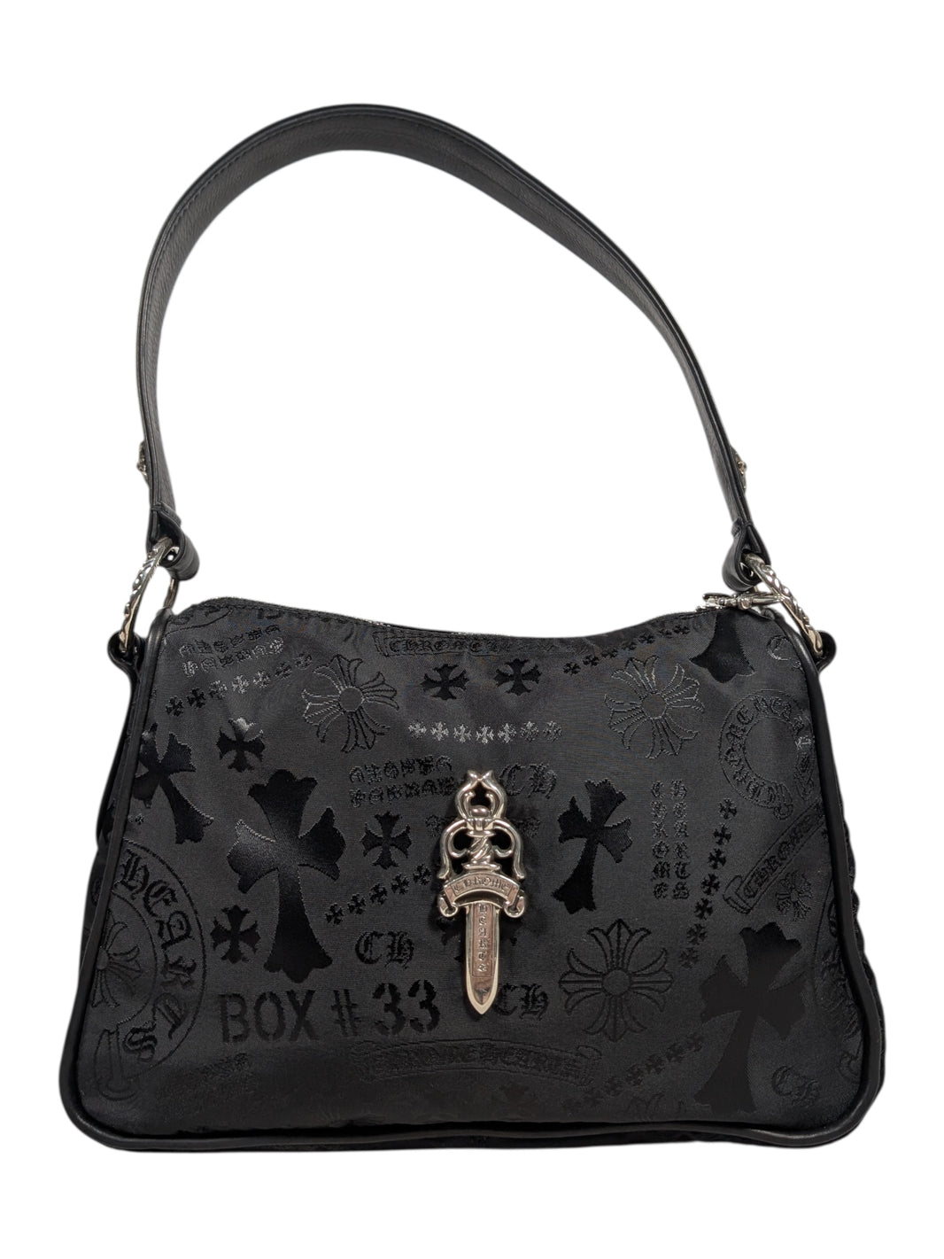 chrome hearts stencil chicken nugget bag nylon leather dagger tote handbag rare collectible