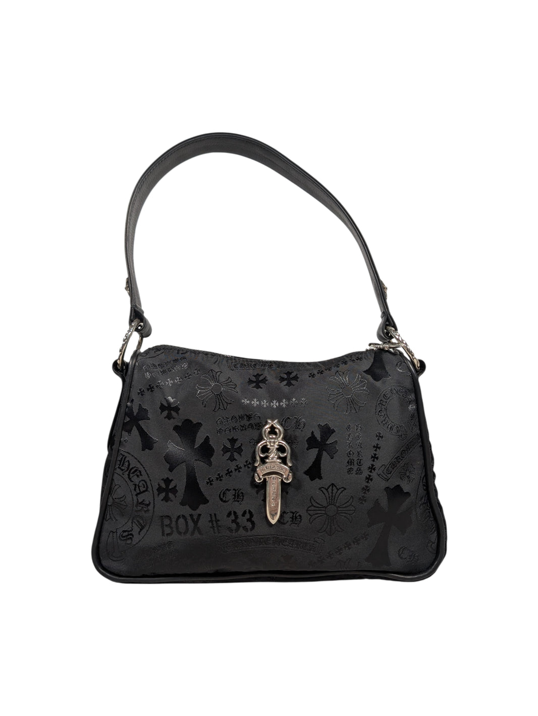 chrome hearts stencil chicken nugget bag nylon leather dagger tote handbag rare collectible