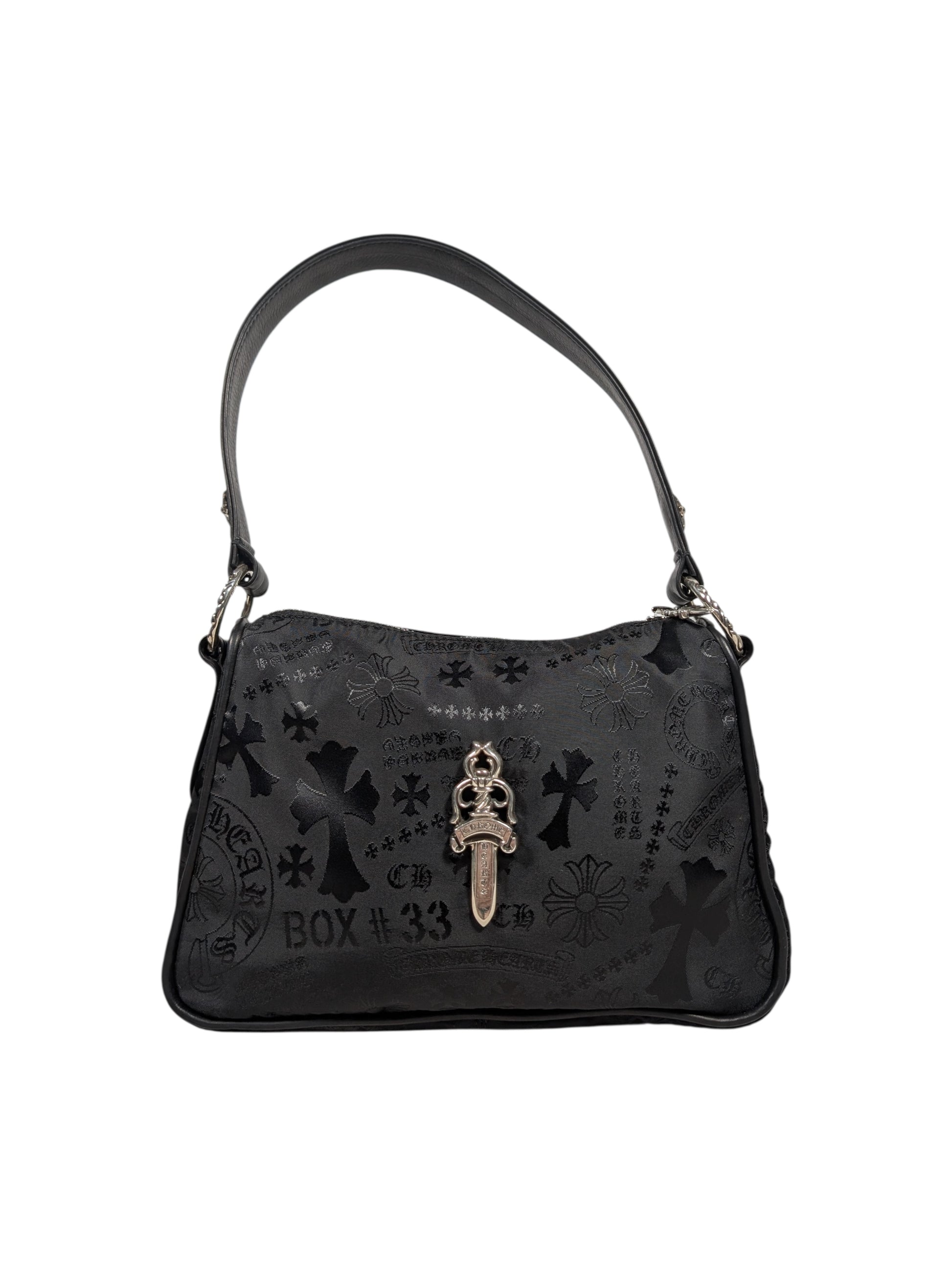 chrome hearts stencil chicken nugget bag nylon leather dagger tote handbag rare collectible