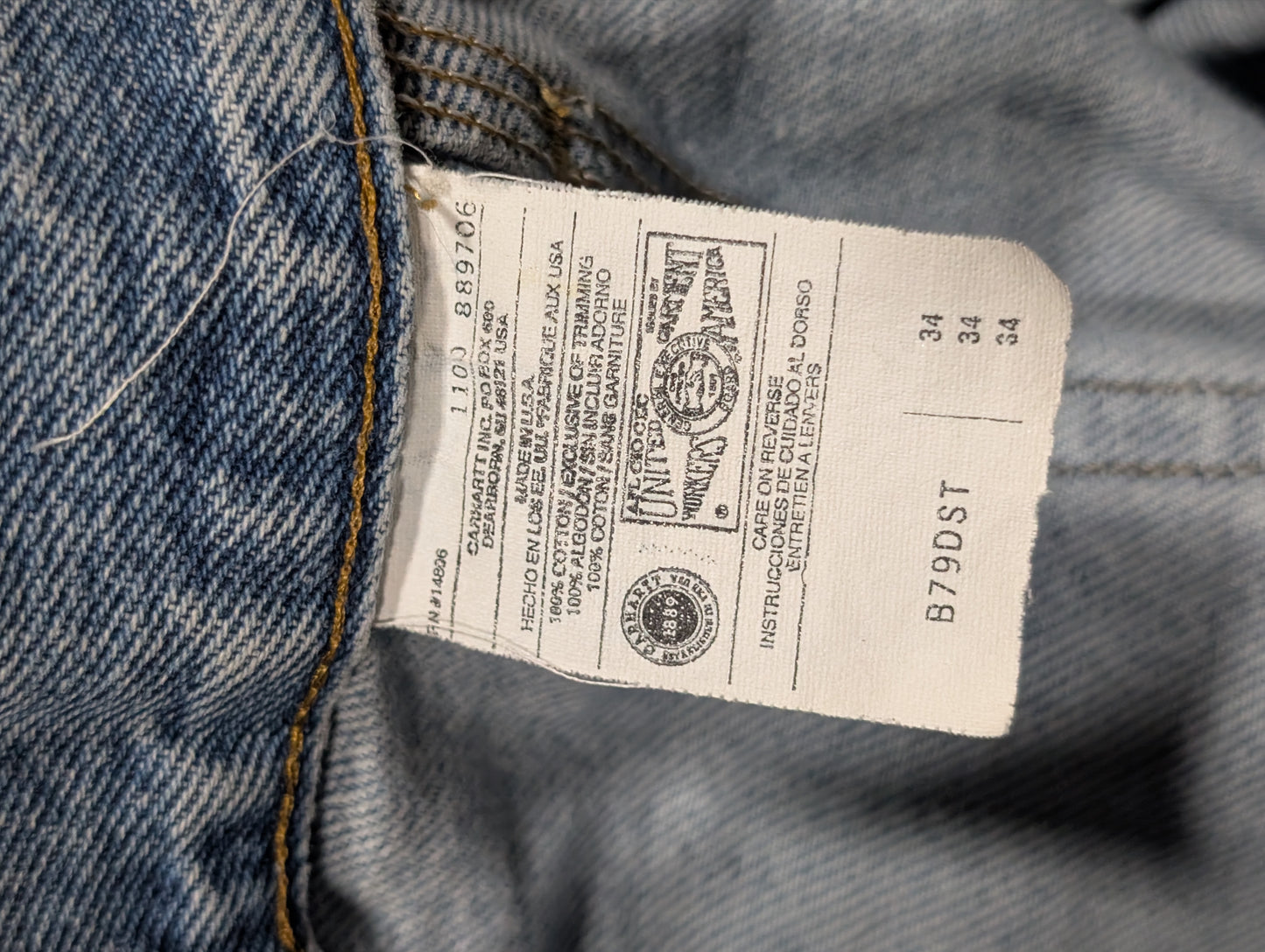 90s Carhartt Double Knee Carpenter Denim Jean Shorts