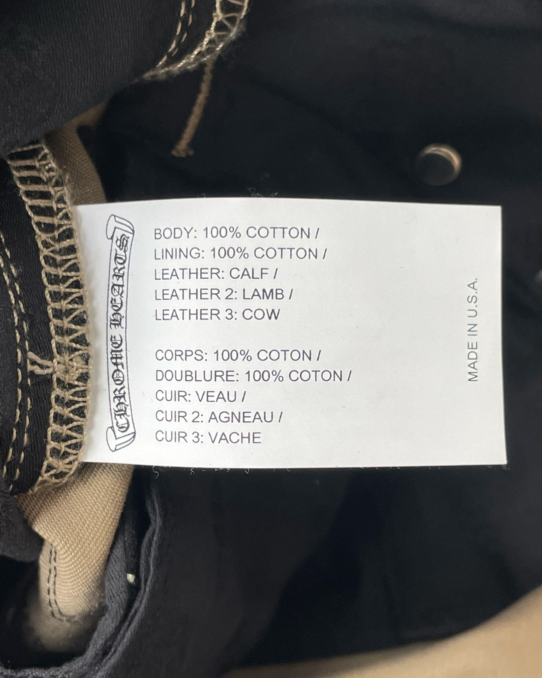 Khaki Chino Cross Patch Pants