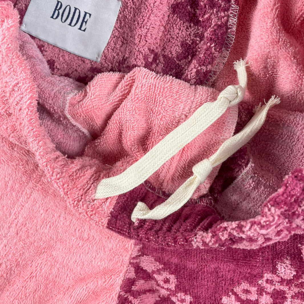 BODE Vintage 60s Duo Towel Shorts Floral Wine 1/1 Authenticated Designer