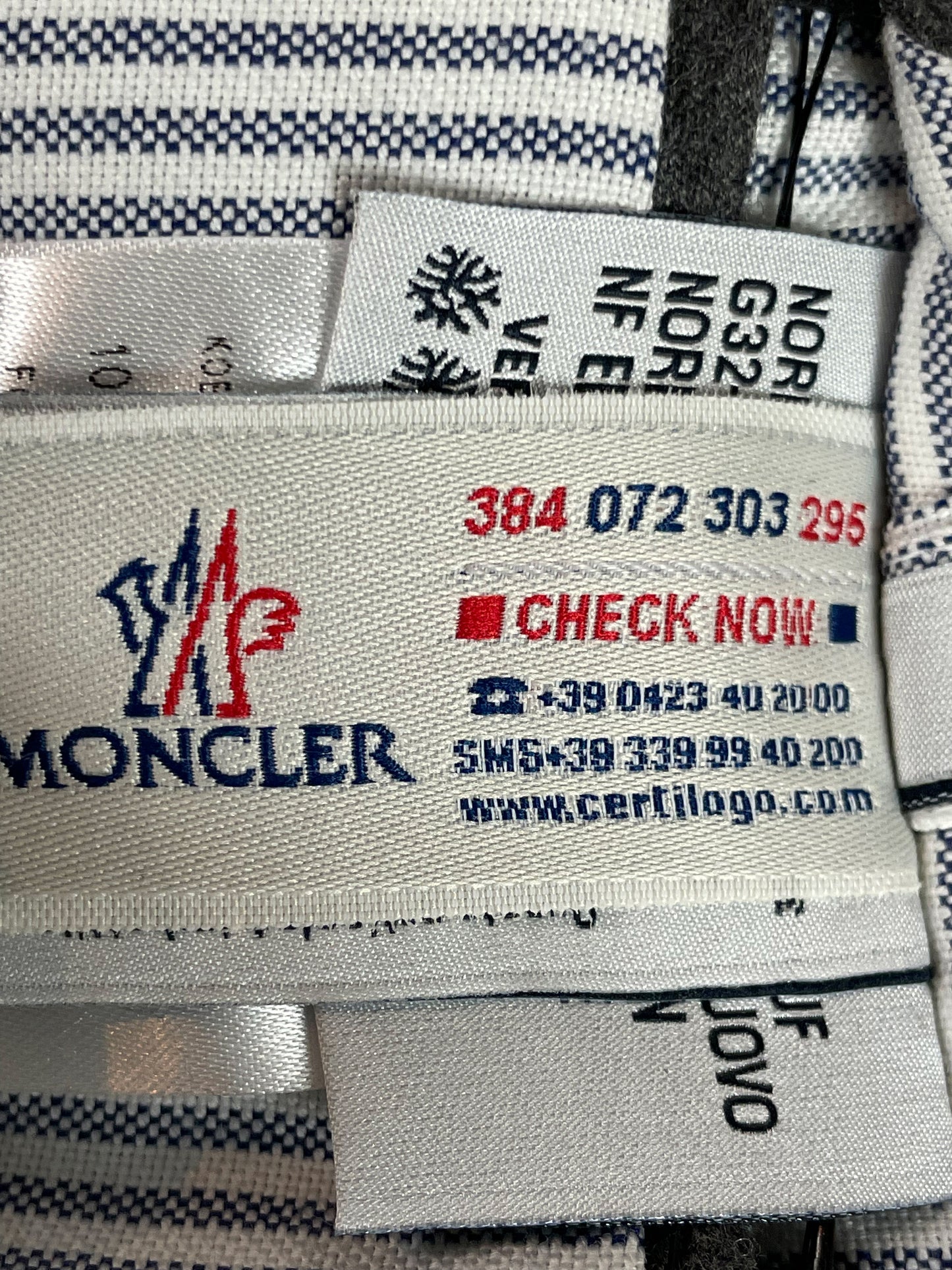 Engraved Logo Buttons on Moncler Gamme Bleu Padded Sport Jacket