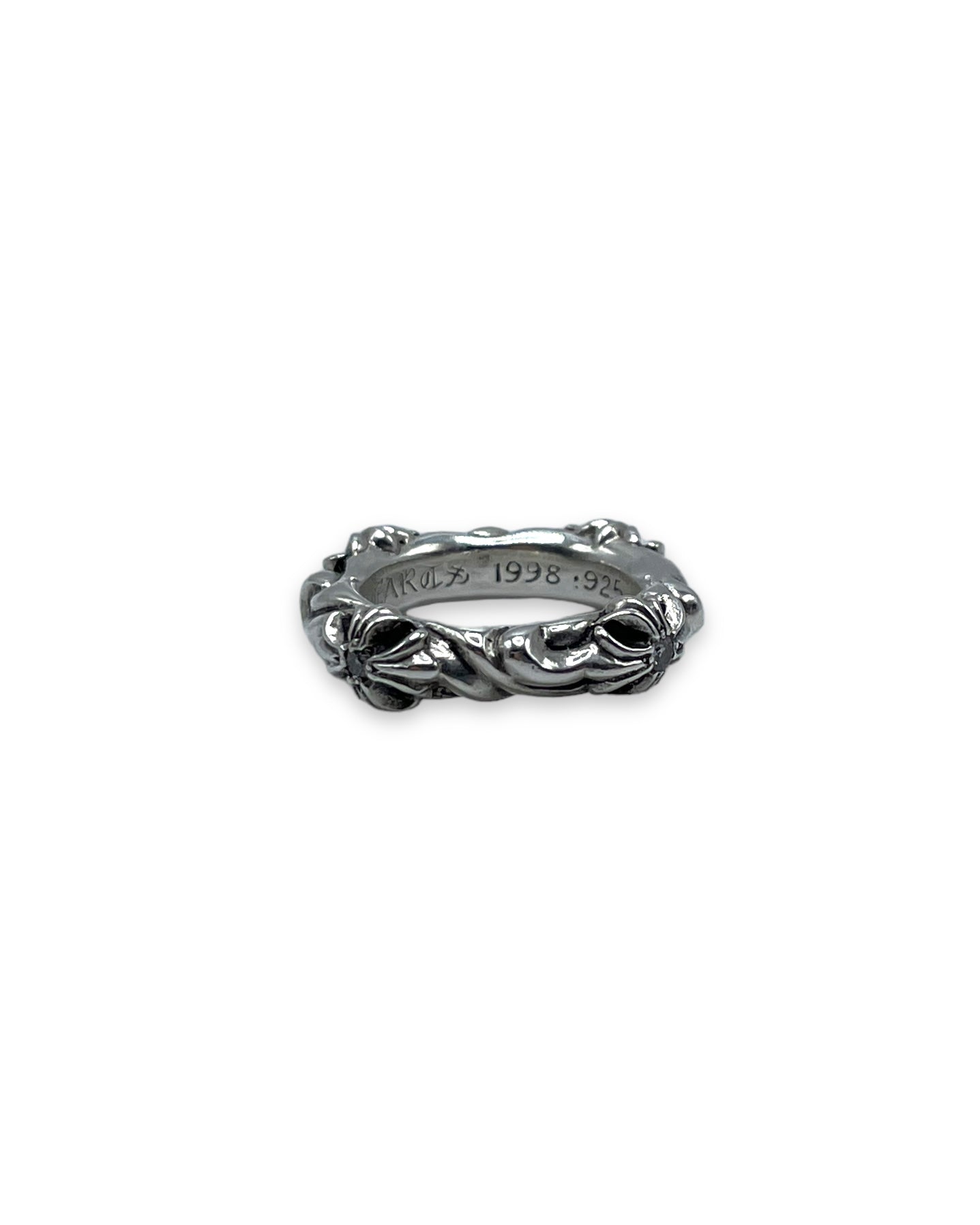 Chrome Hearts SBT Diamond Scroll Ring (4) Sterling Silver Hardware