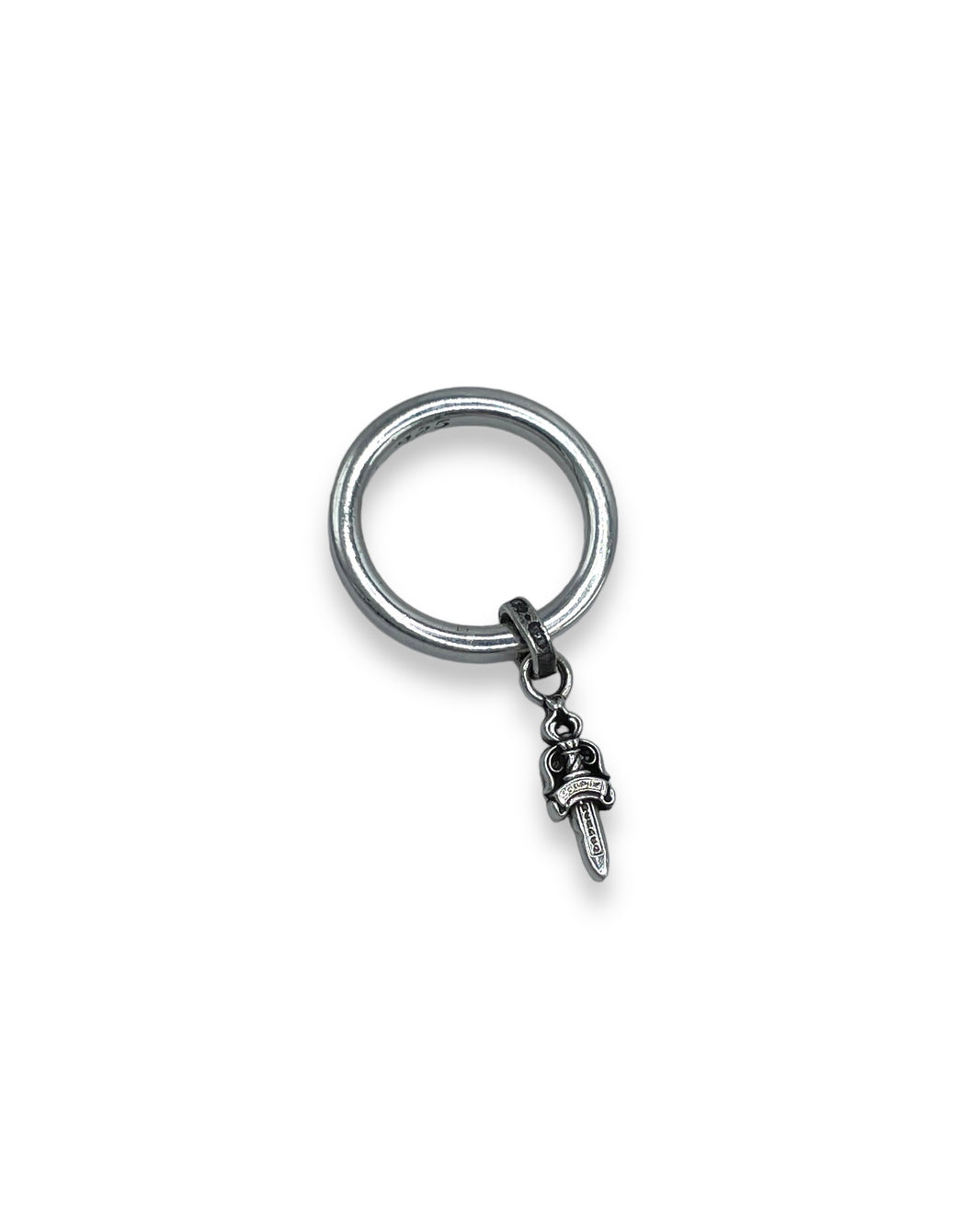 Chrome Hearts Dagger Charm Ring (7.5) Sterling Silver Hardware